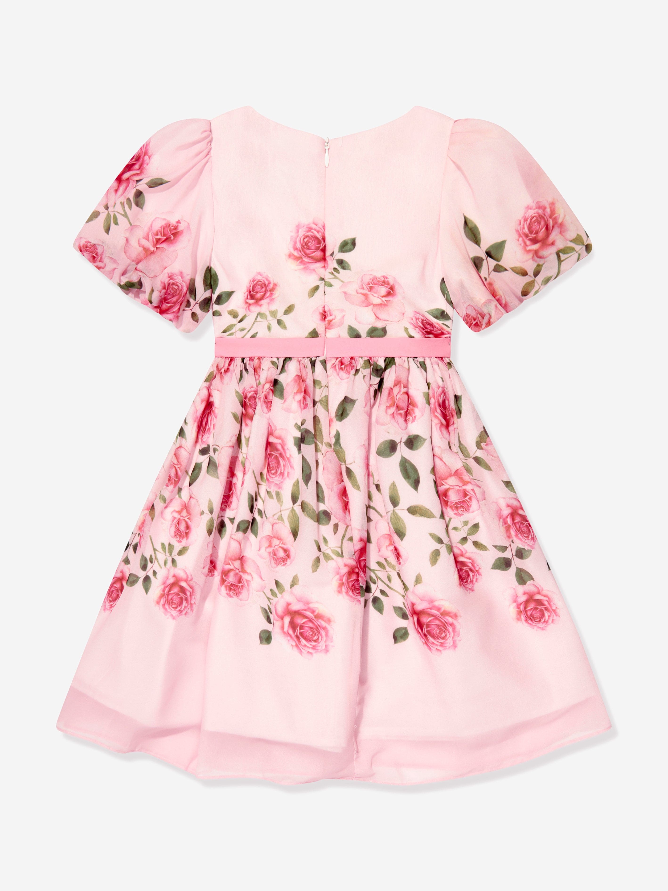 Patachou Girls Rosebud Print Dress in Pink