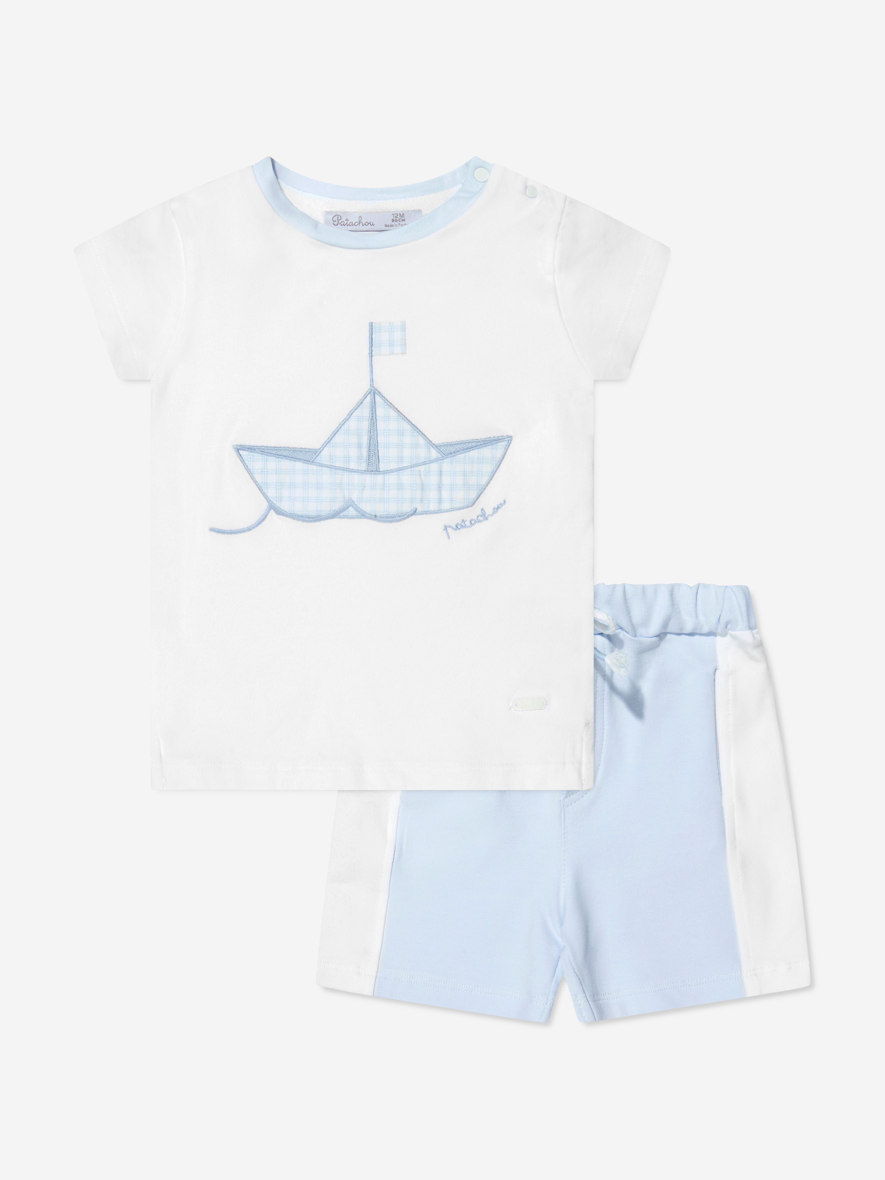 Patachou Baby Boys T-Shirt And Shorts Set in Blue