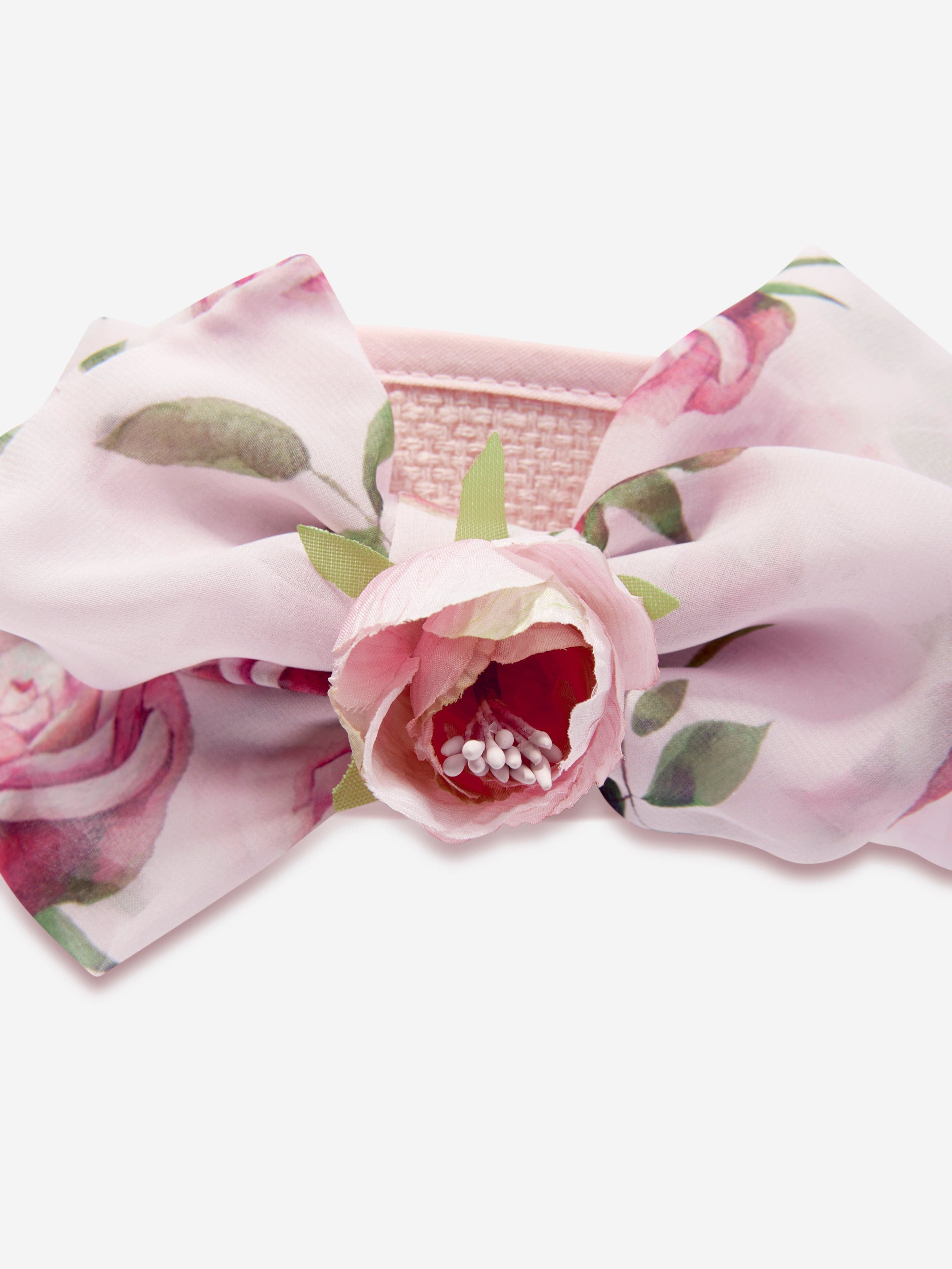 Patachou Girls Rosebud Headband in Pink