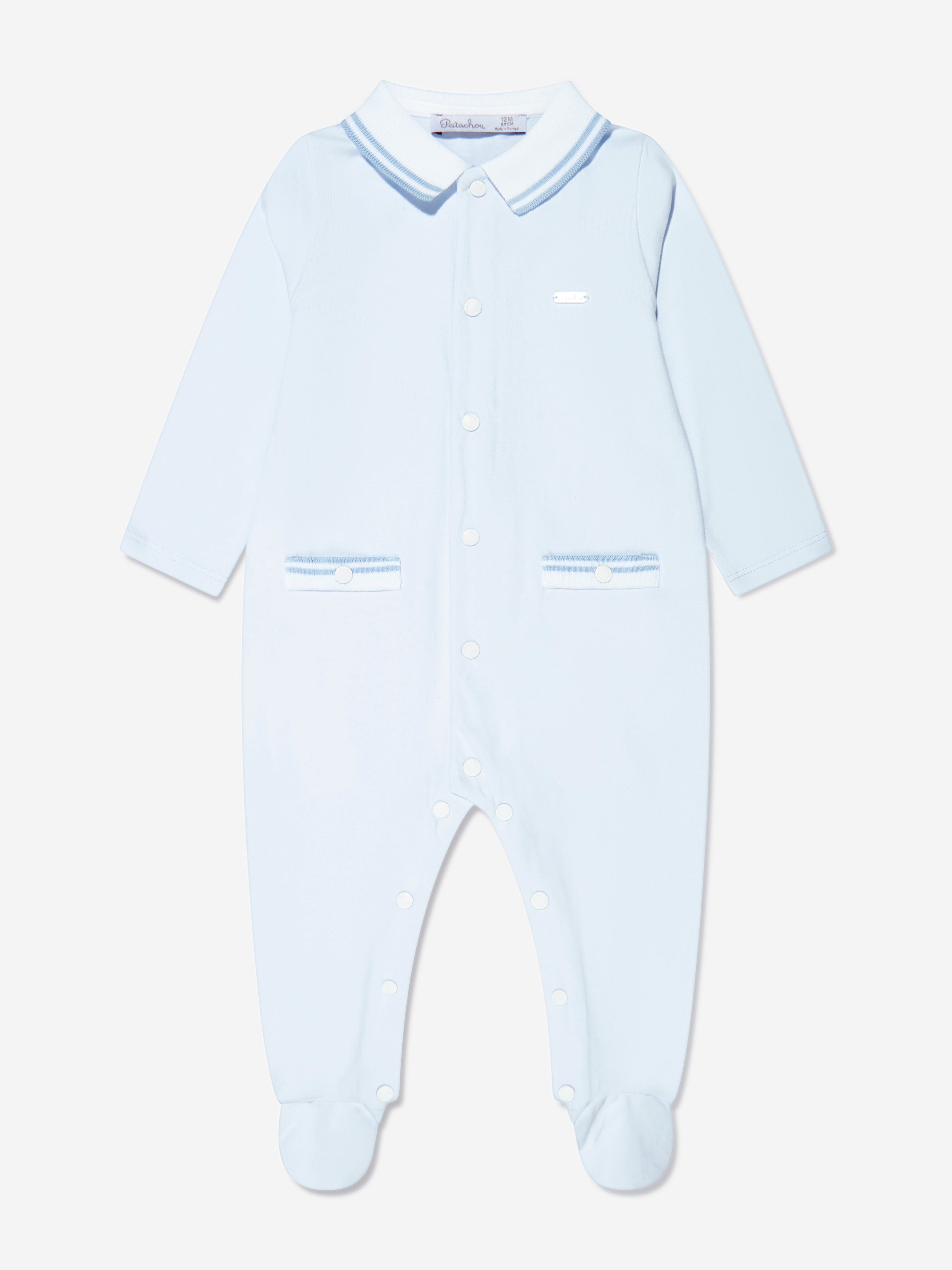 Patachou Baby Boys Branded Babygrow in Blue