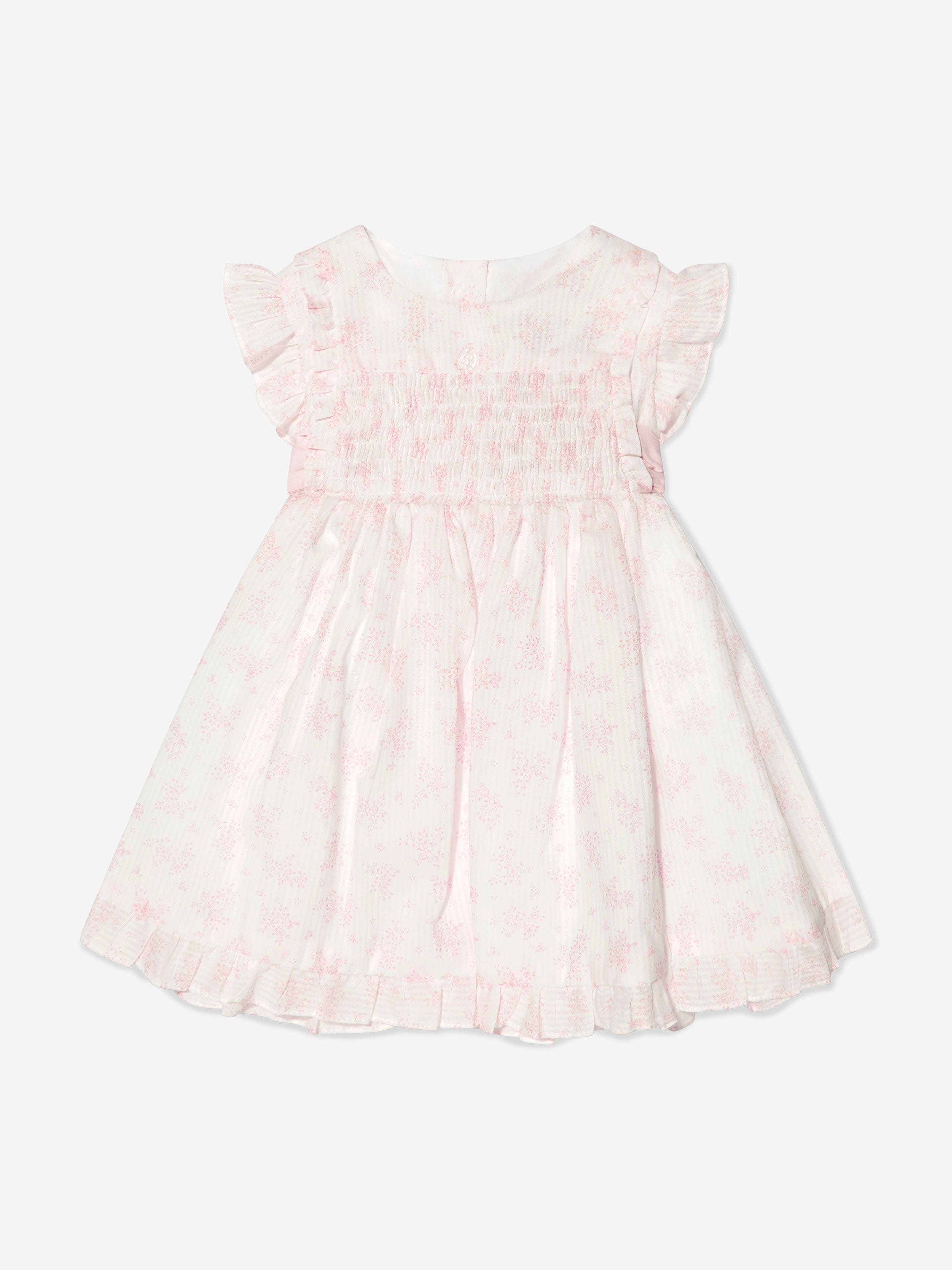 Patachou Baby Girls Floral Print Dress in White