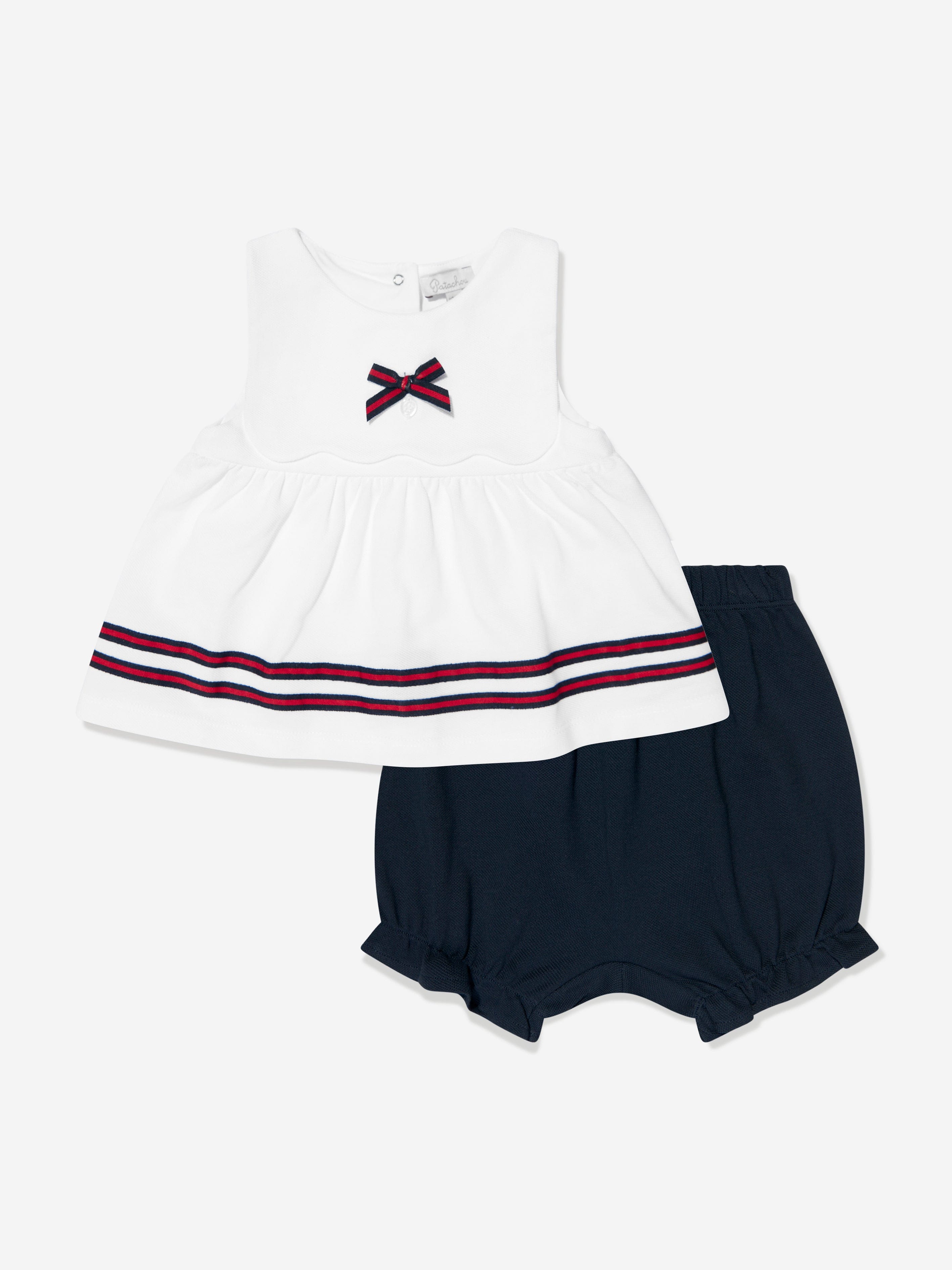 Patachou Baby Girls Top And Shorts Set in White