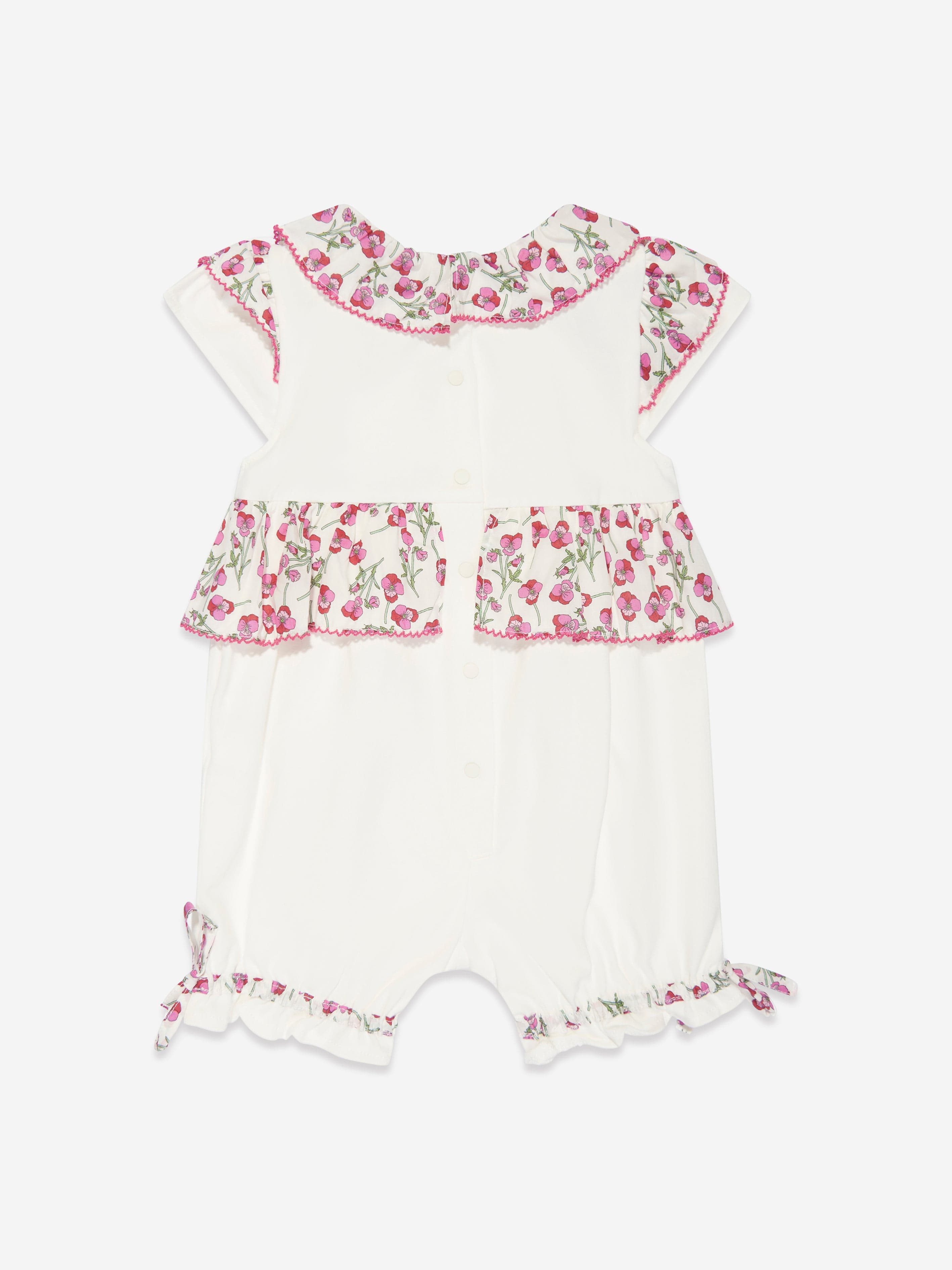 Patachou Baby Girls Spring Liberty Floral Romper in Ivory