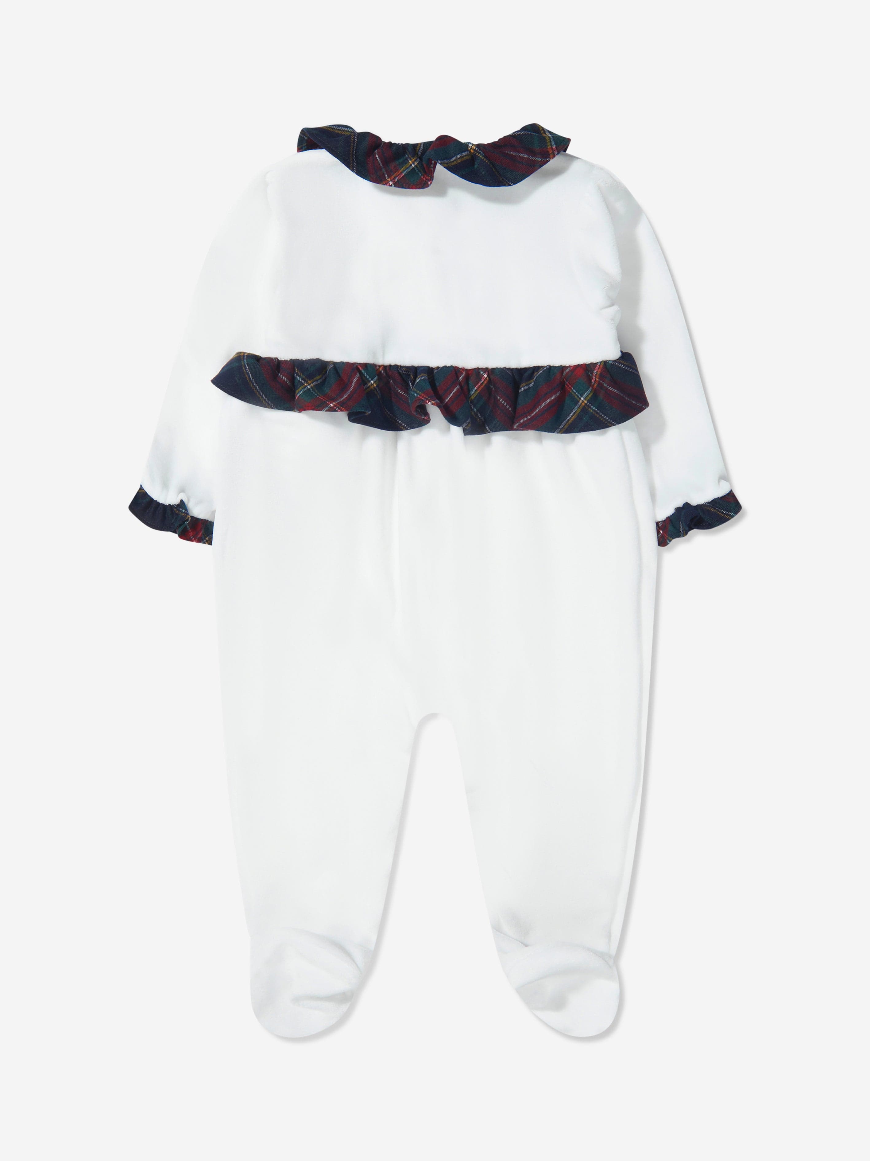 Patachou Baby Girls Tartan Trim Babygrow