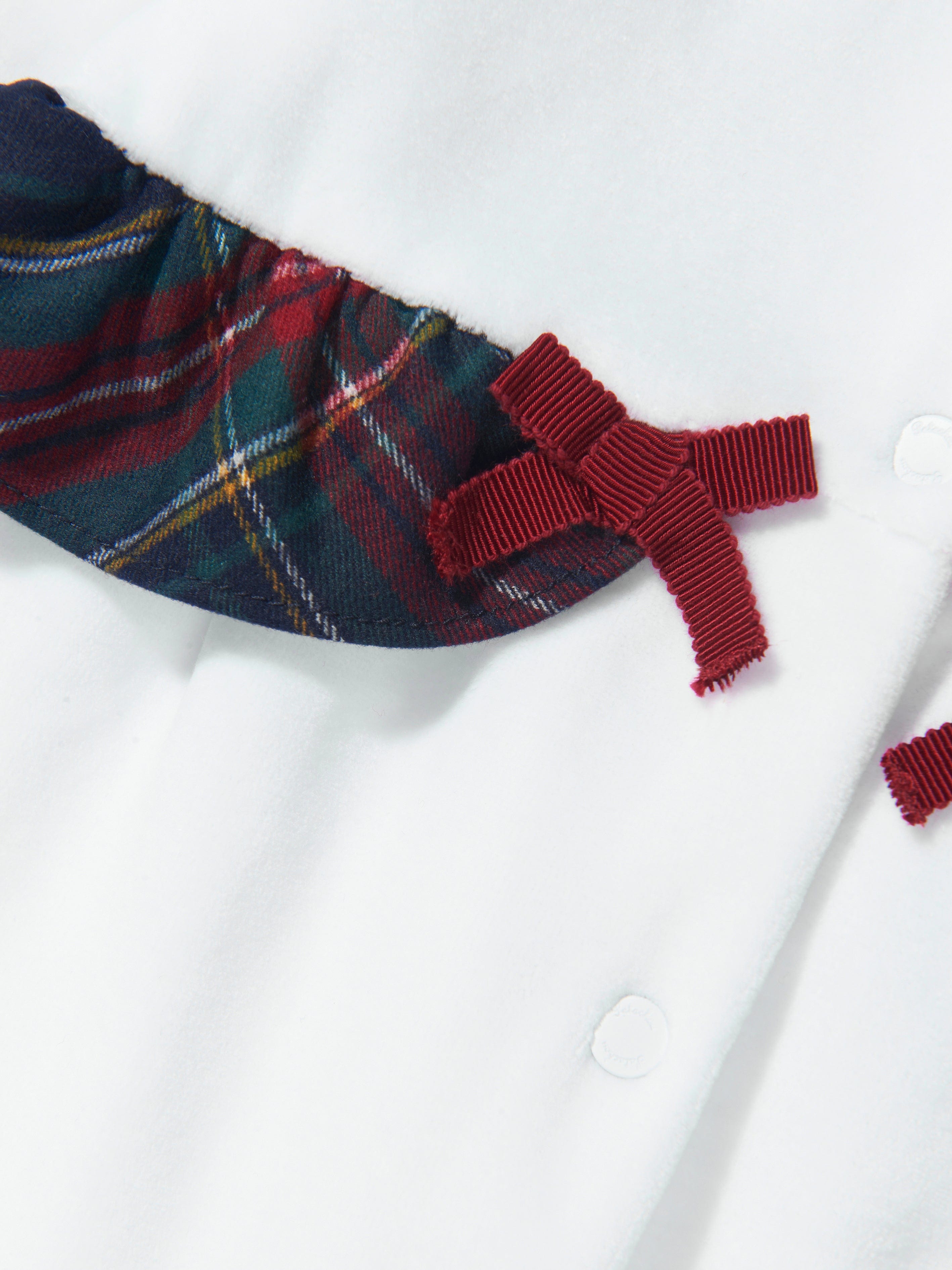 Patachou Baby Girls Tartan Trim Babygrow