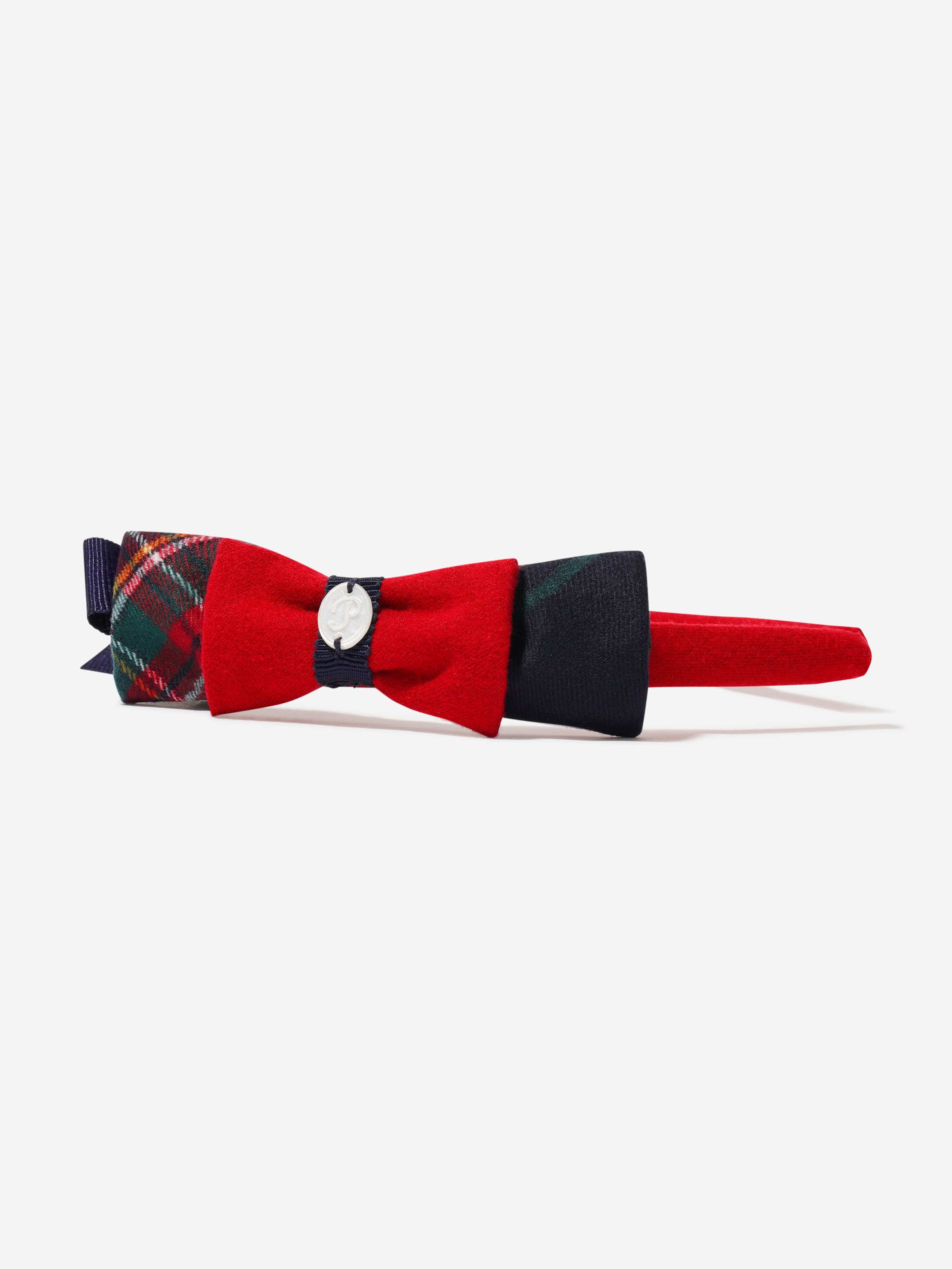 Patachou Girls Tartan Bow Headband