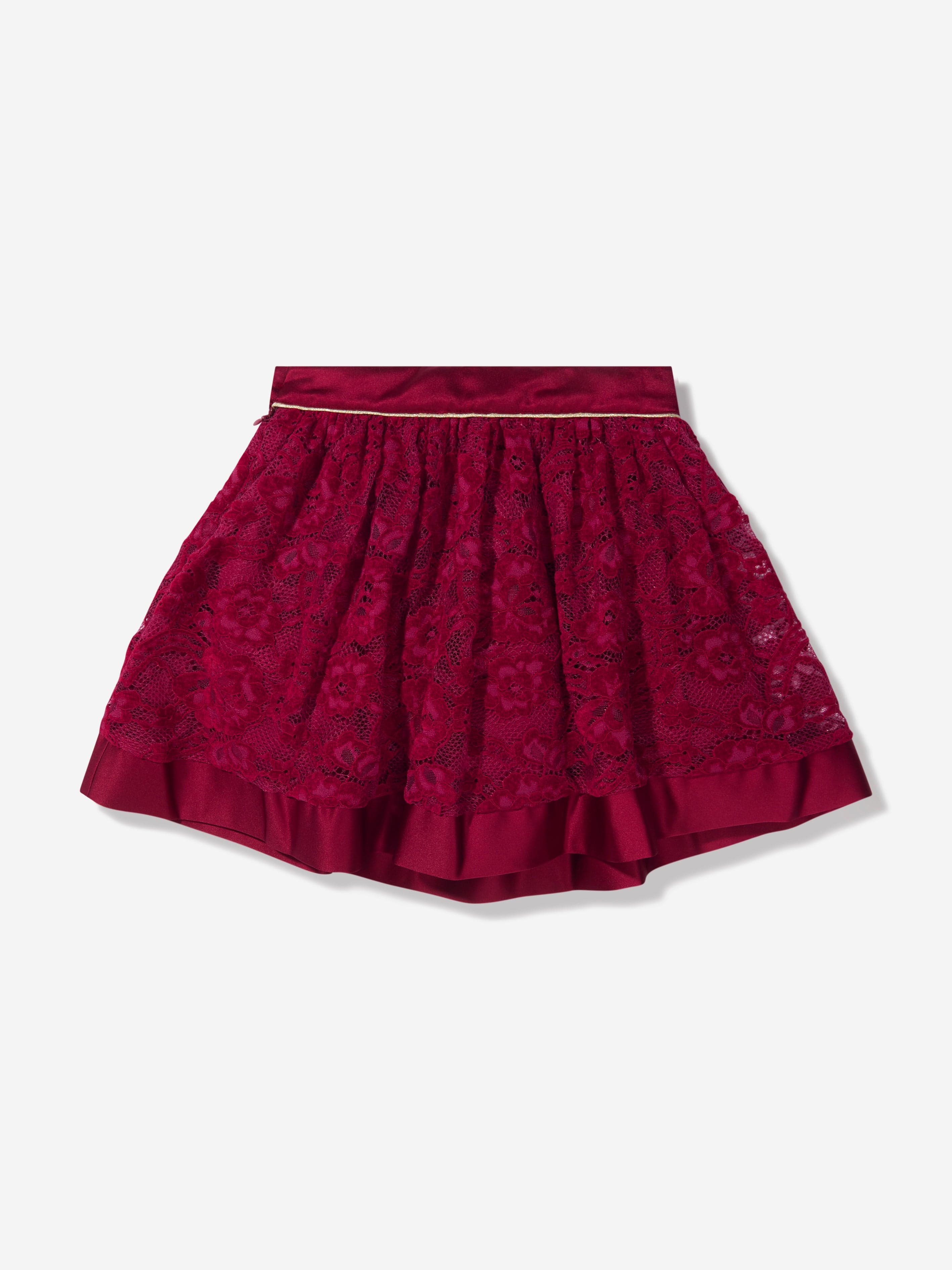 Patachou Girls Velvet Lace Skirt