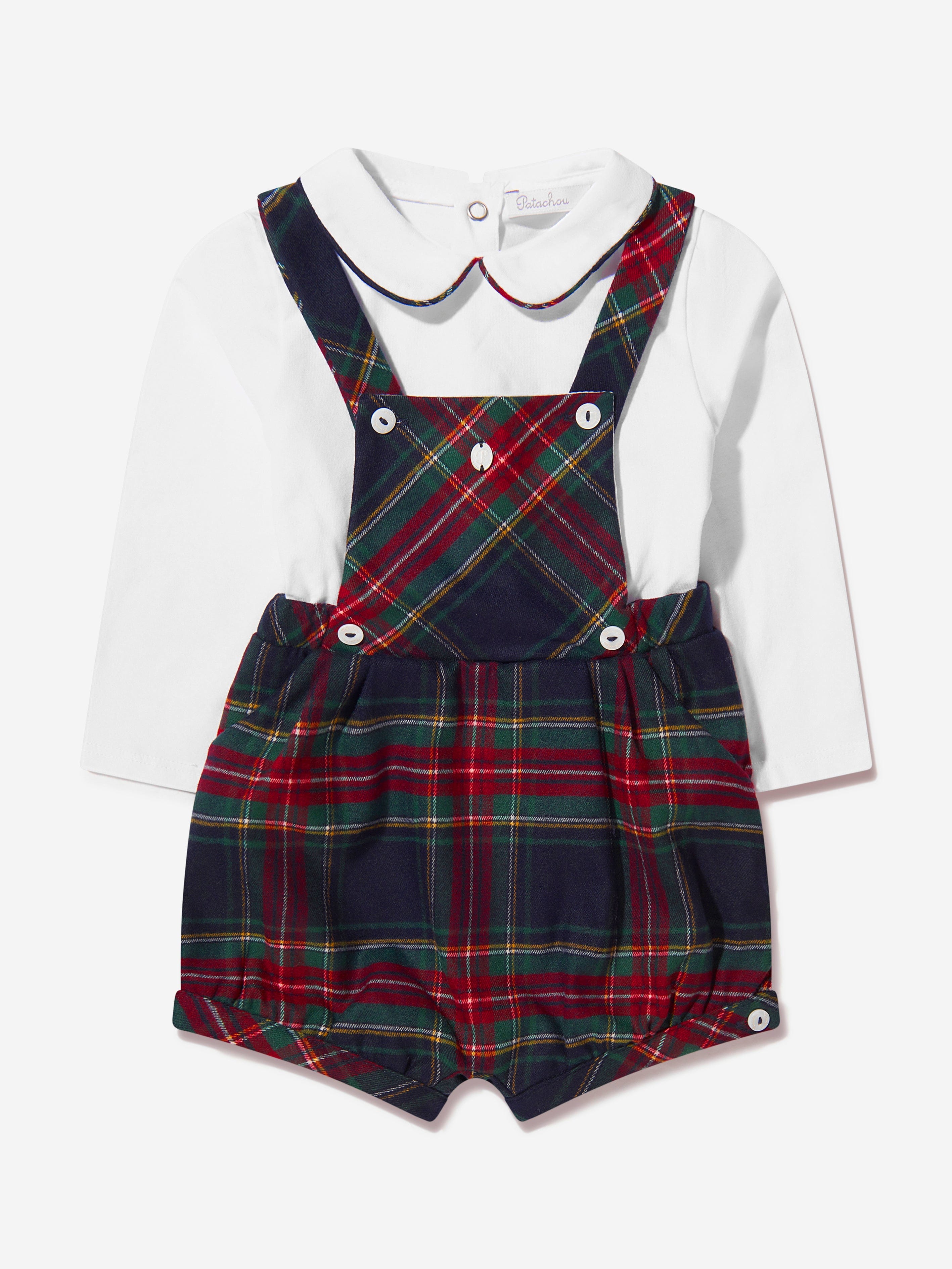 Patachou Baby Boys Tartan Romper