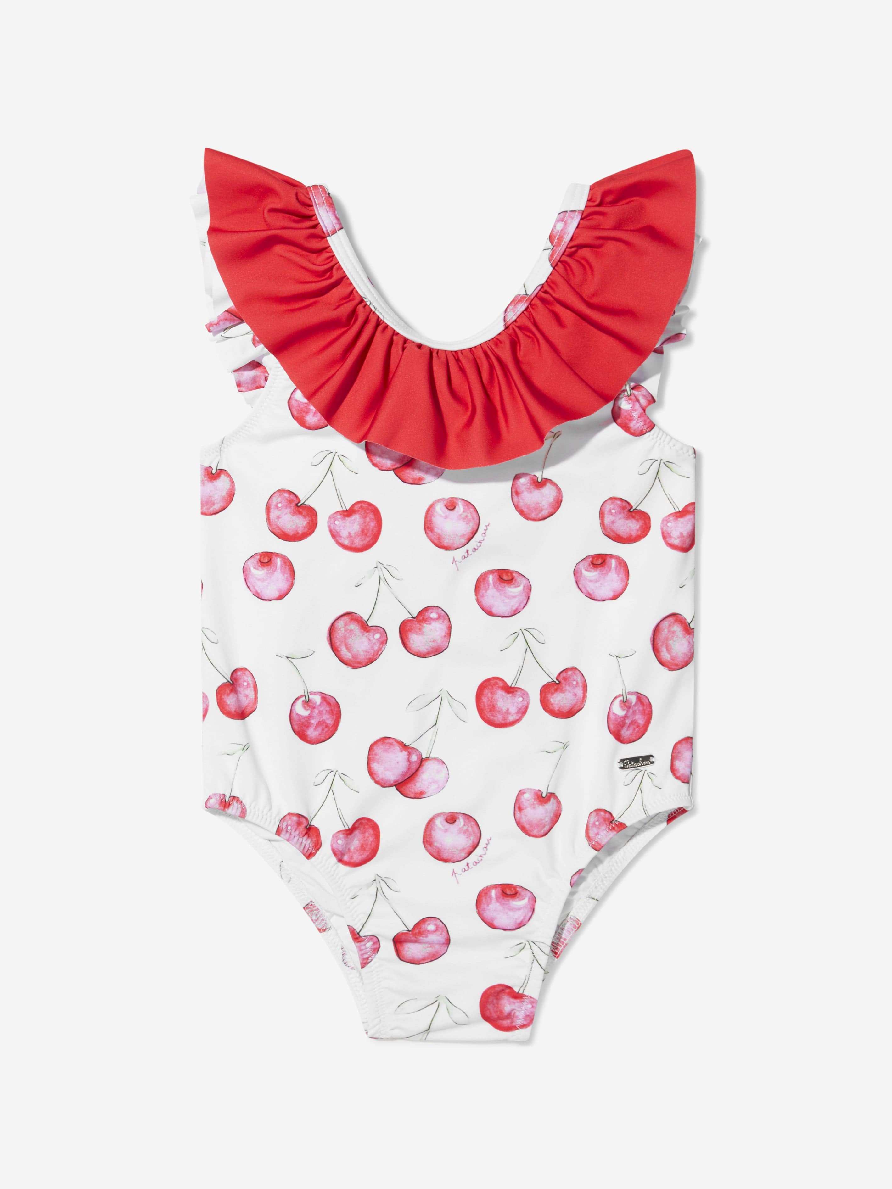 Patachou Girls Cherry Print Swimsuit