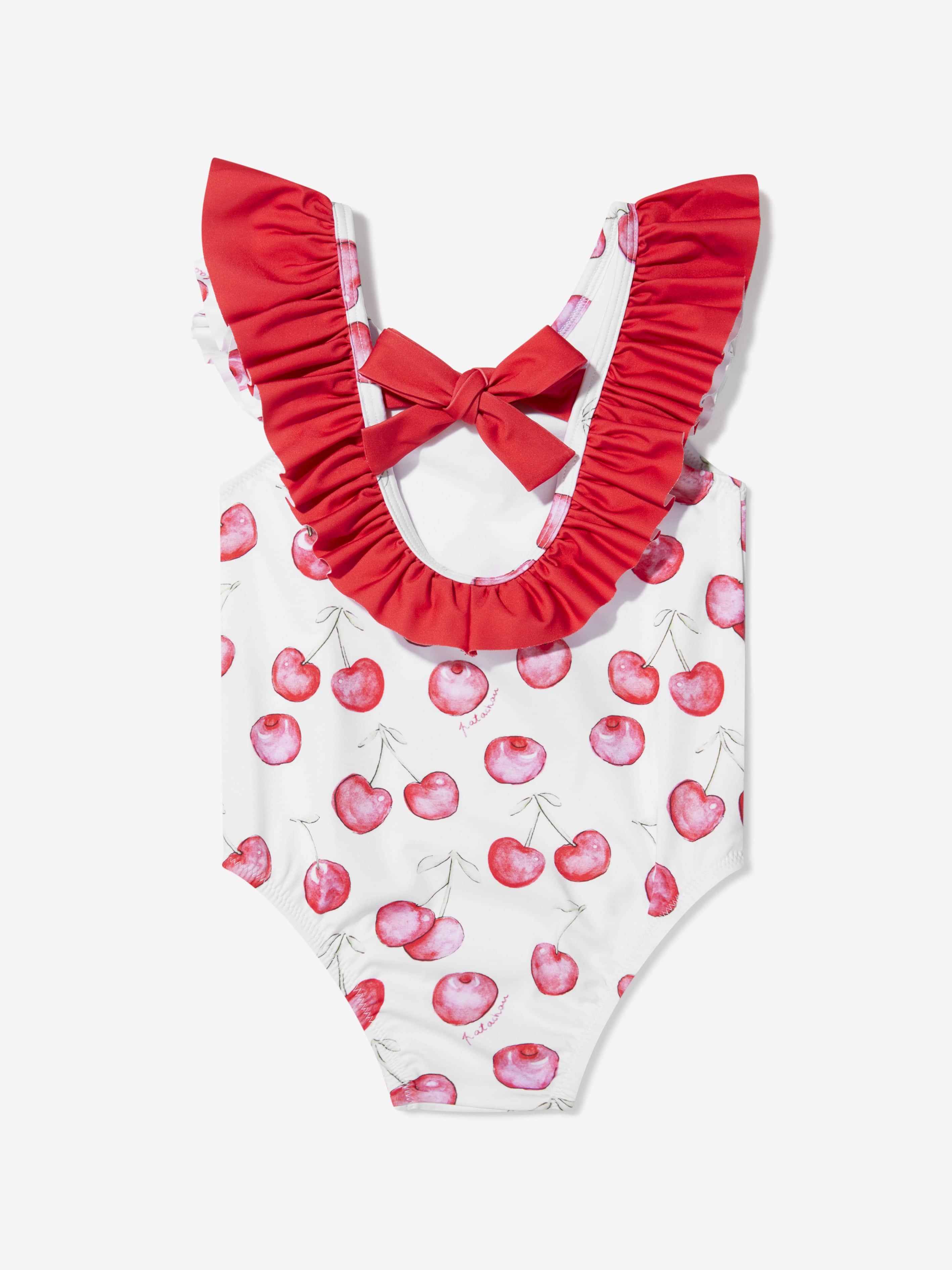 Patachou Girls Cherry Print Swimsuit