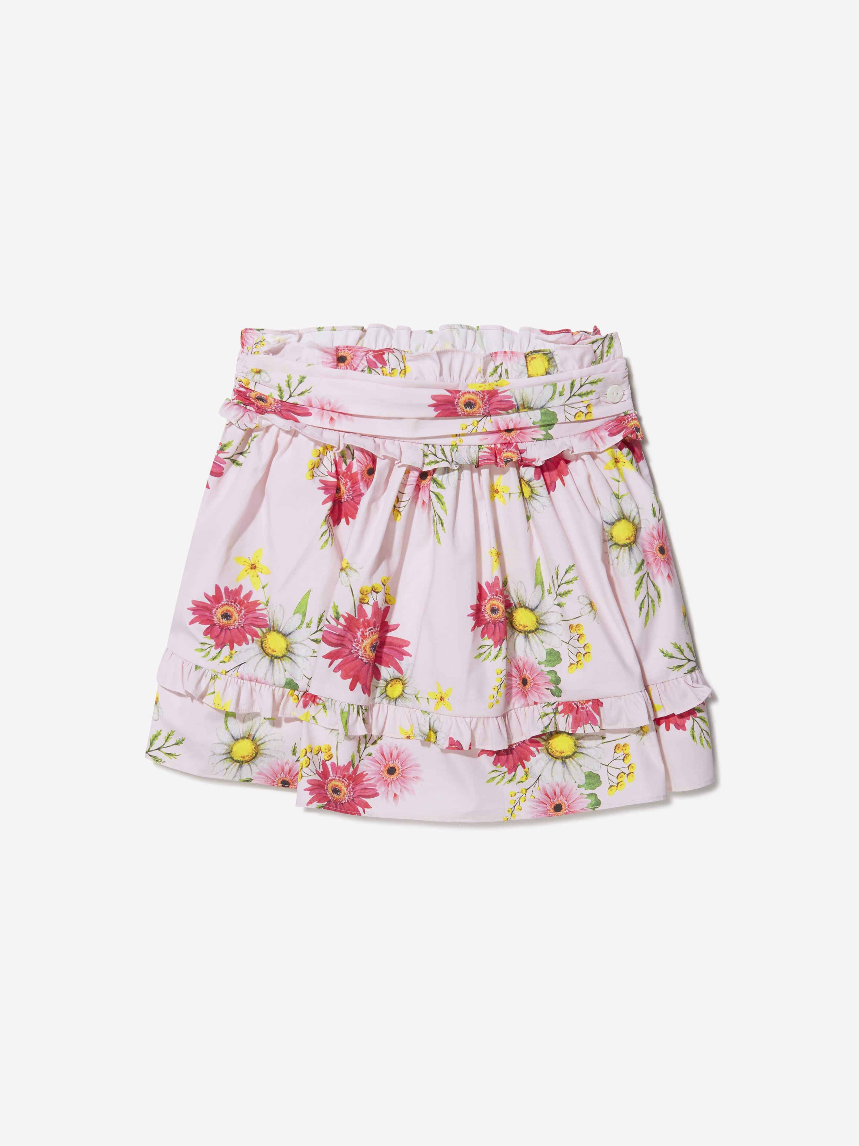 Patachou Girls Cotton Flower Print Skirt