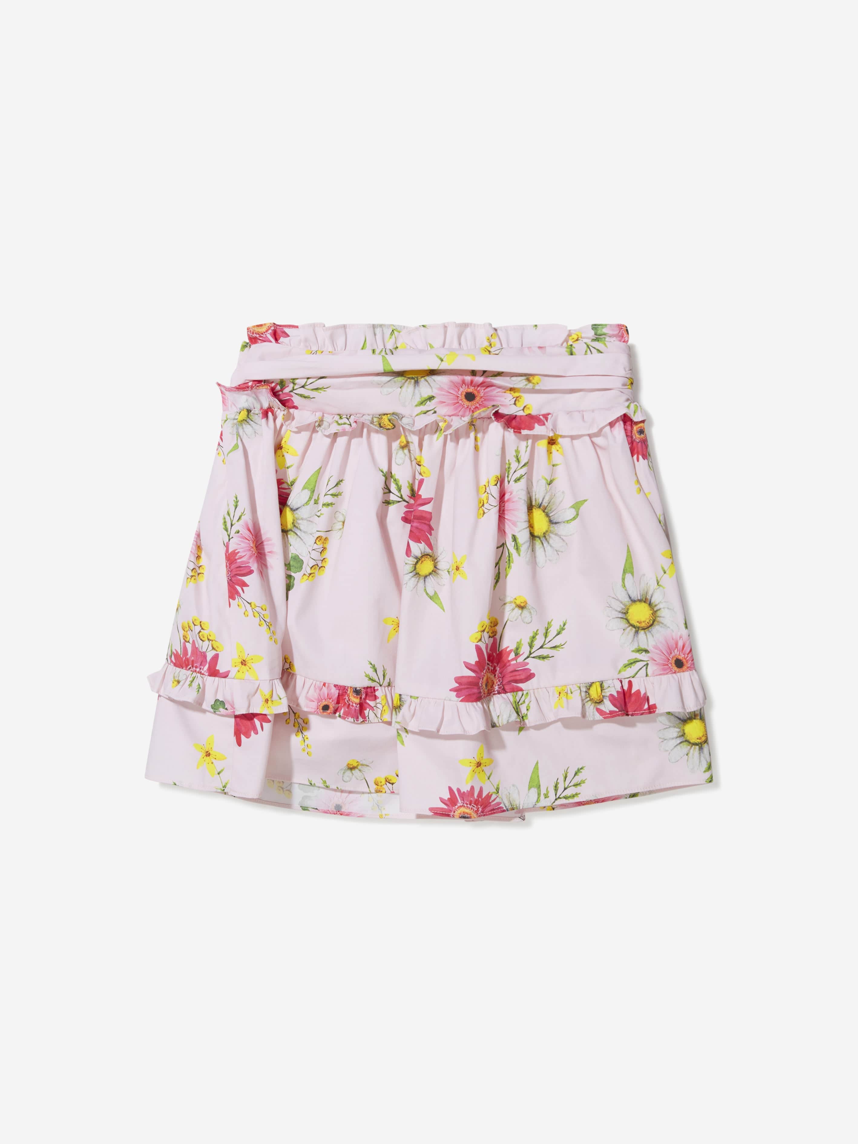 Patachou Girls Cotton Flower Print Skirt