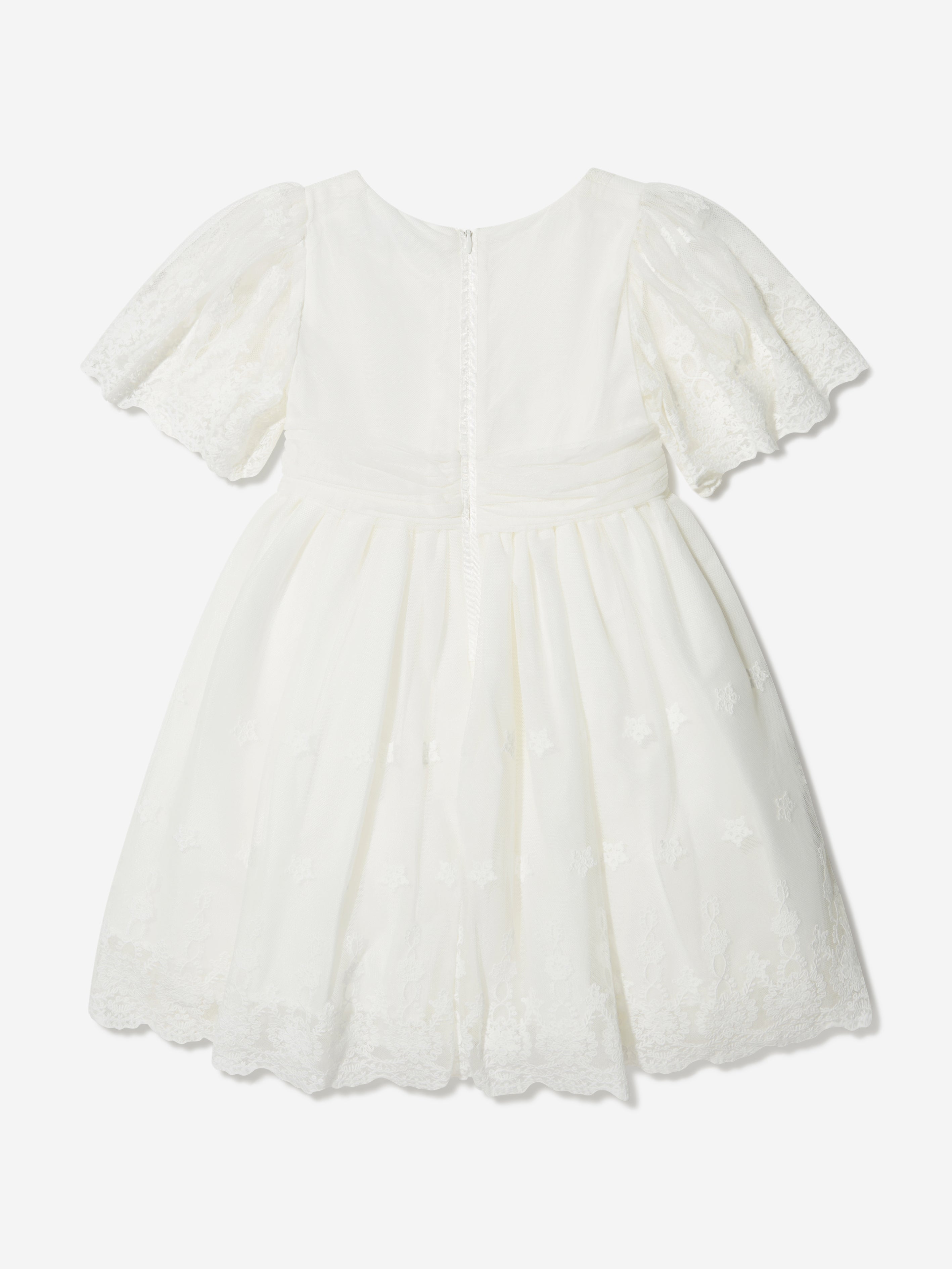 Patachou Girls Embroidered Tulle Dress