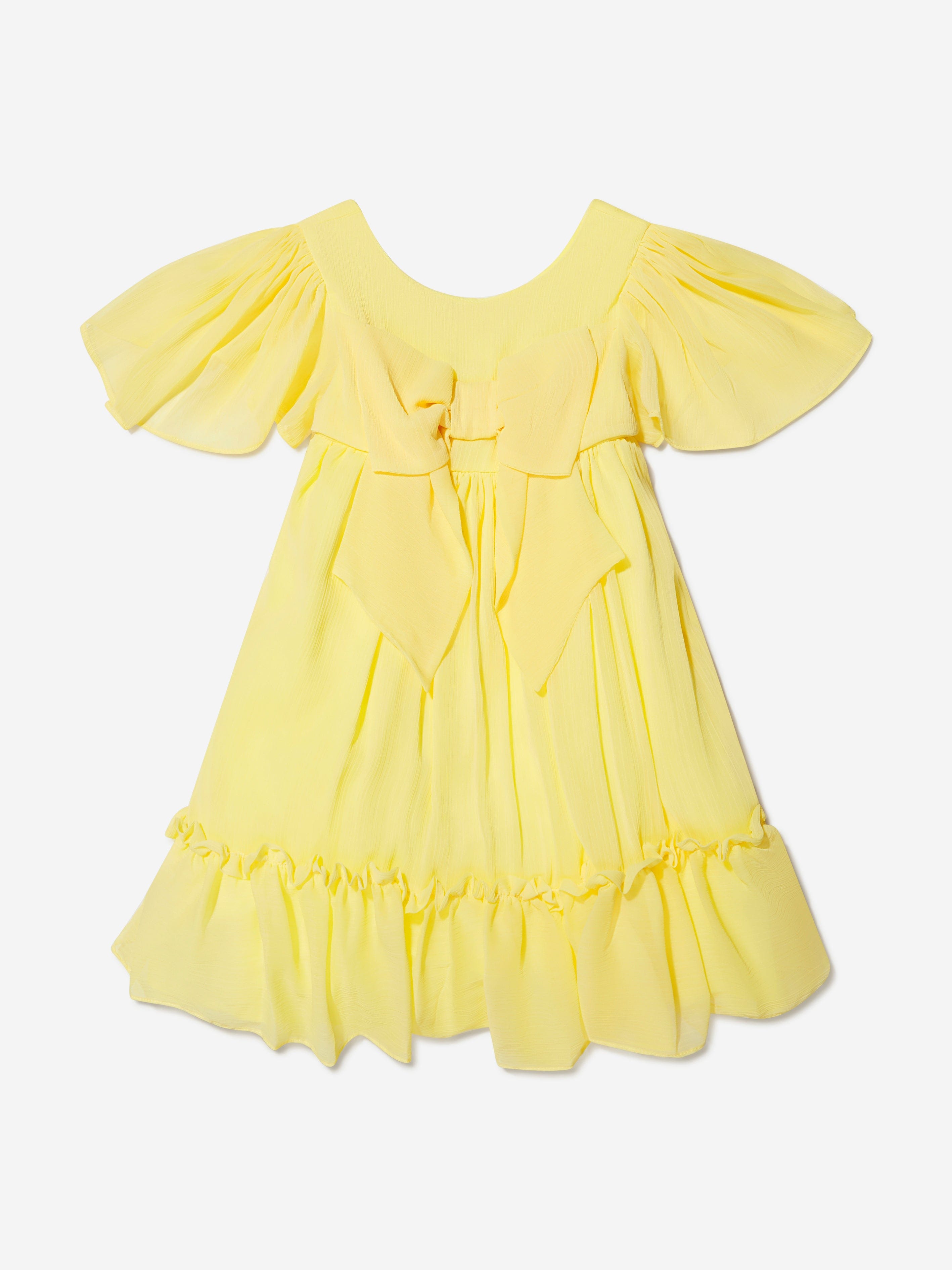 Patachou Girls Chiffon Bow Dress