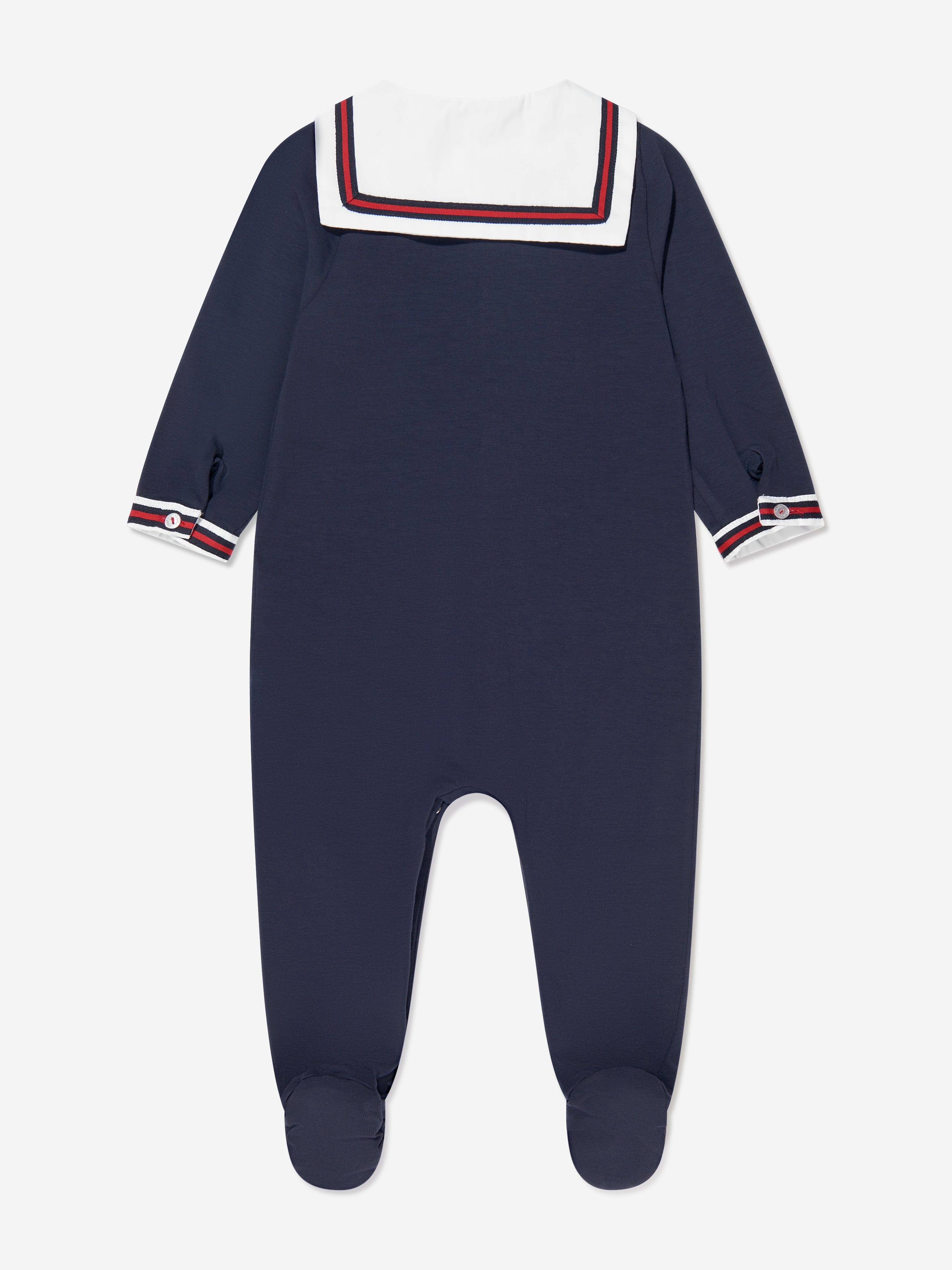 Patachou Baby Boys Branded Babygrow in Navy