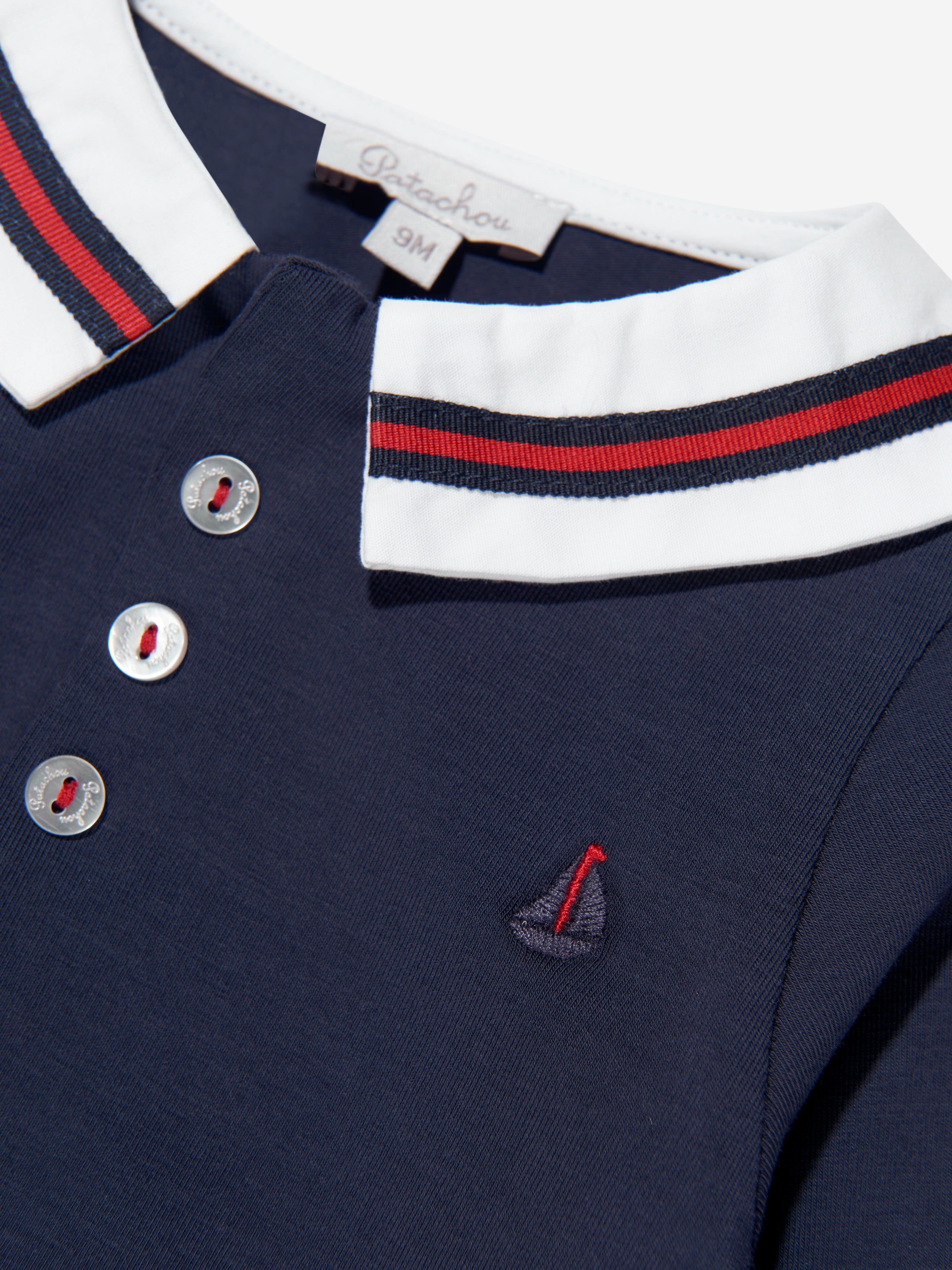 Patachou Baby Boys Branded Babygrow in Navy