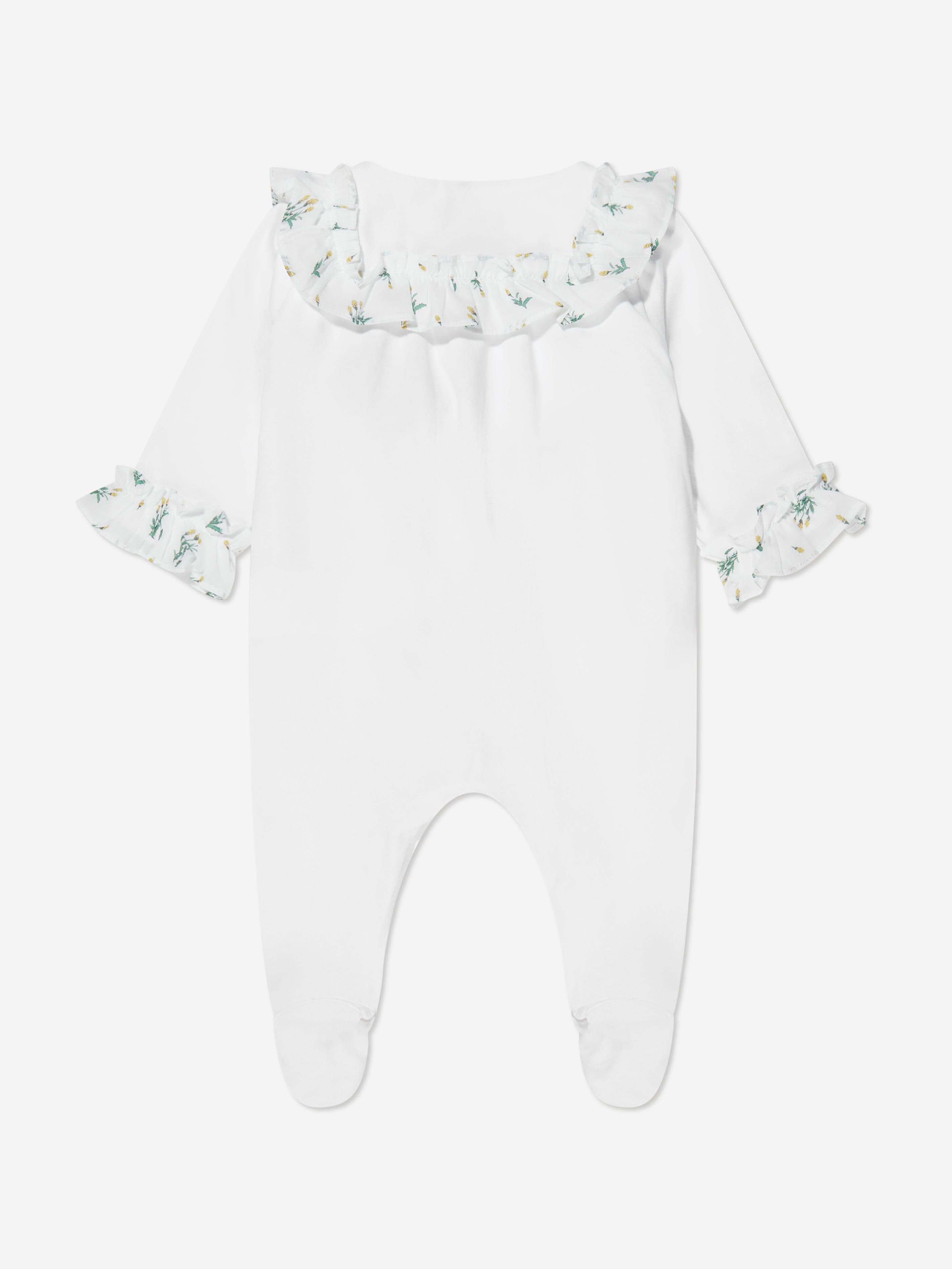 Patachou Baby Girls Frilly Bow Babygrow in Ivory