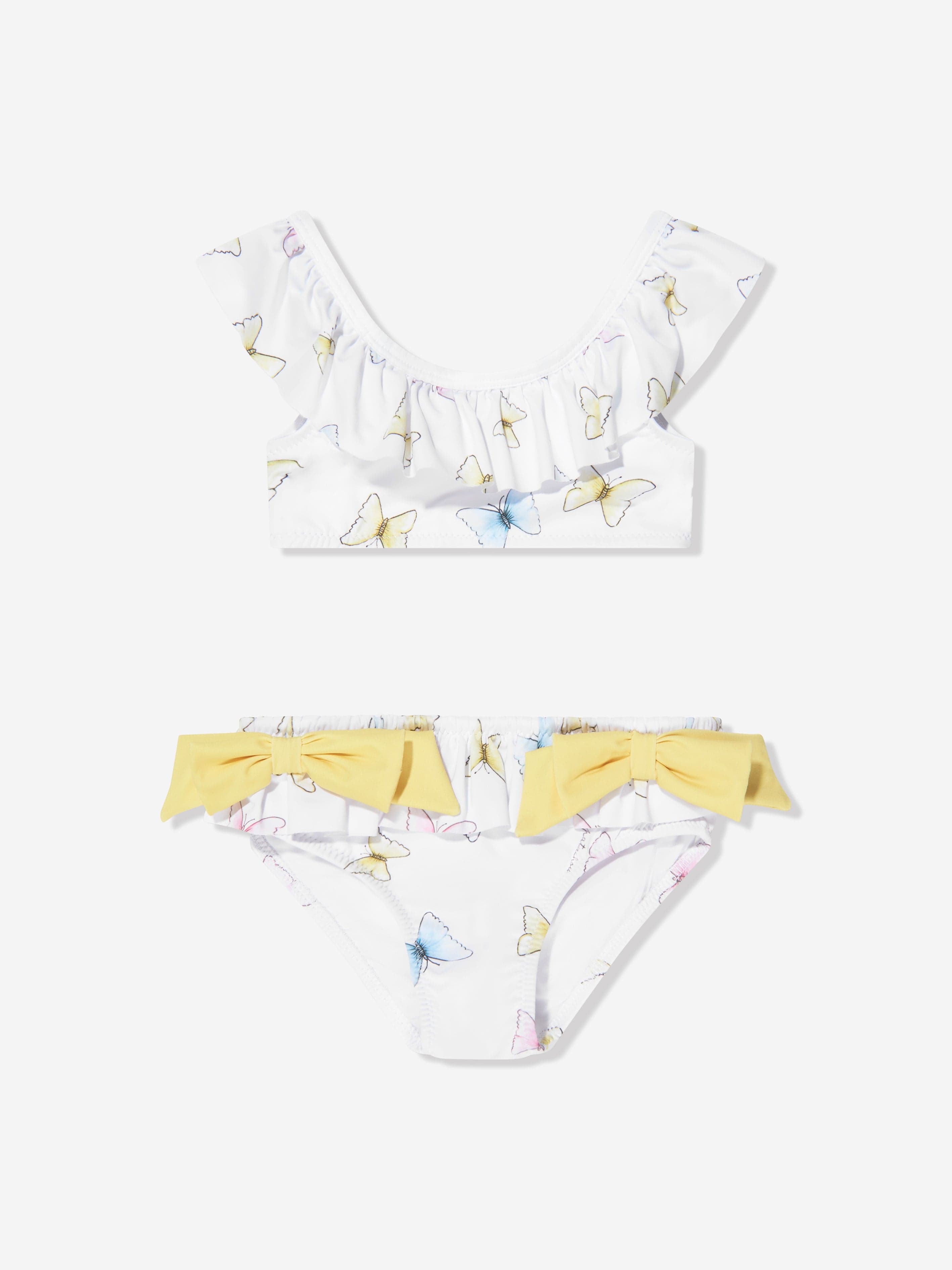 Patachou Girls Butterflies Bikini in White