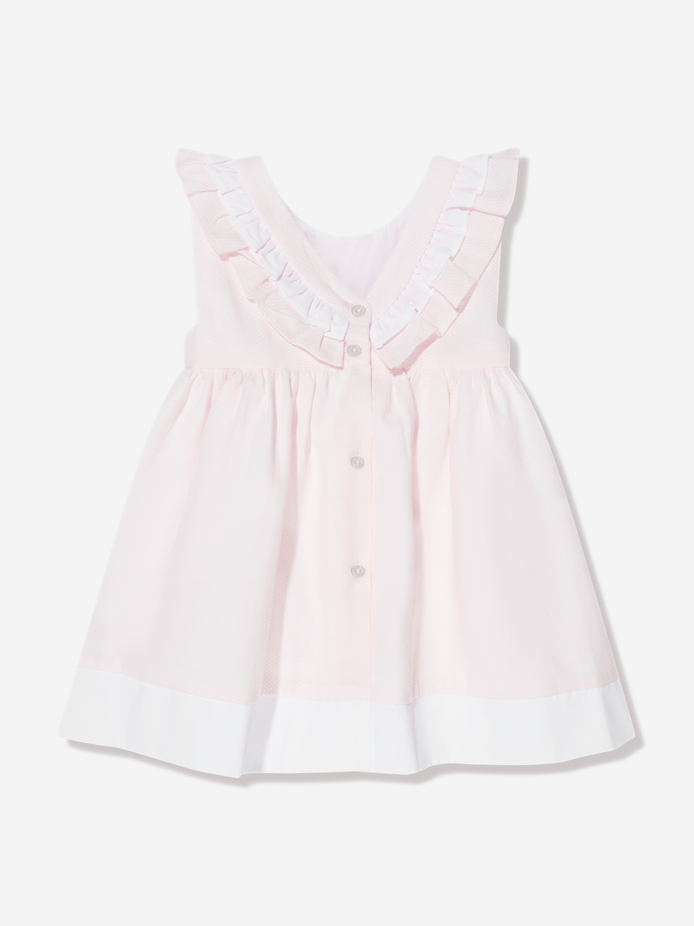 Patachou Baby Girls Frilly Bow Dress in Pink