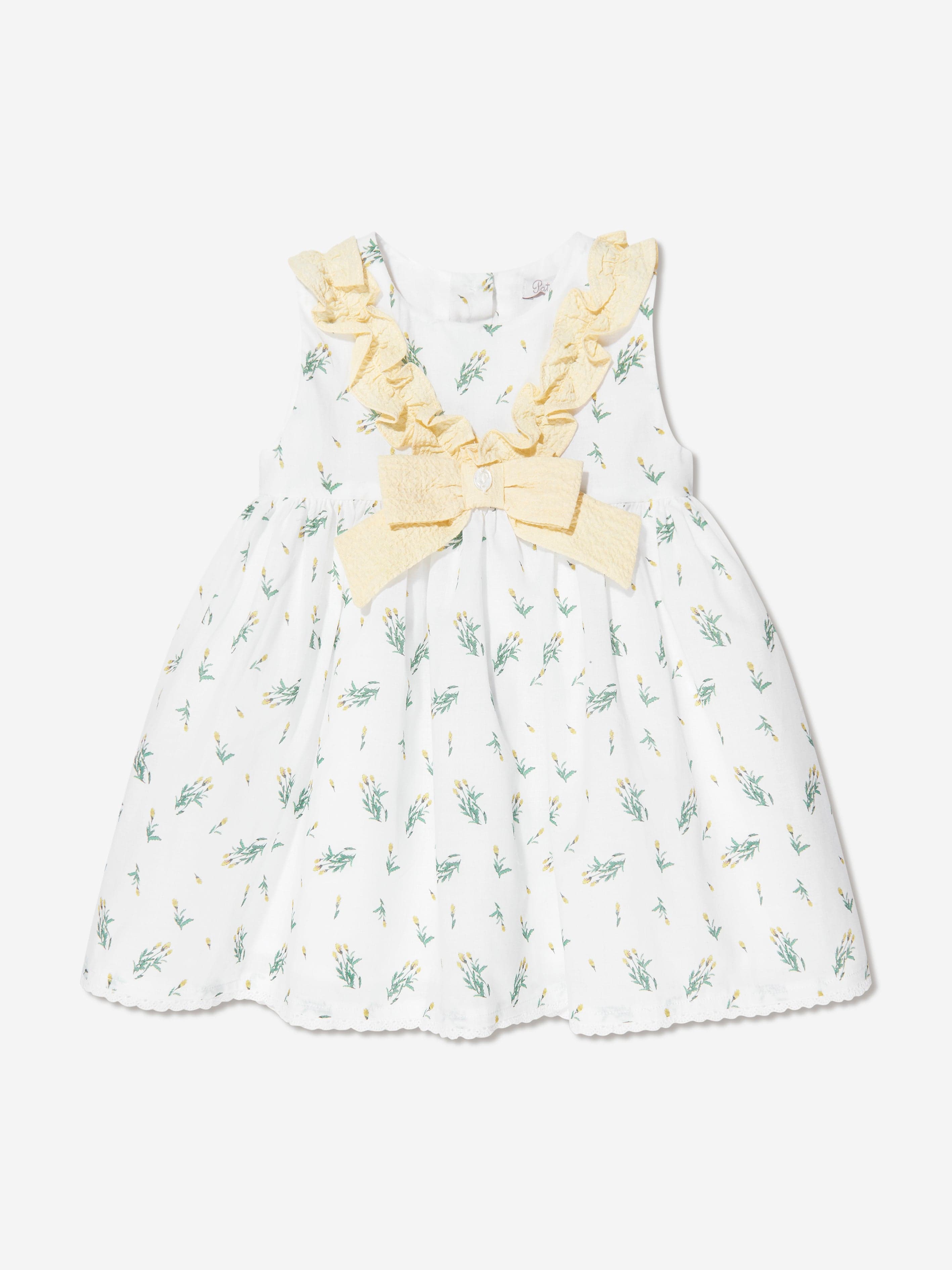 Patachou Baby Girls Sleeveless Dandelion Dress in White