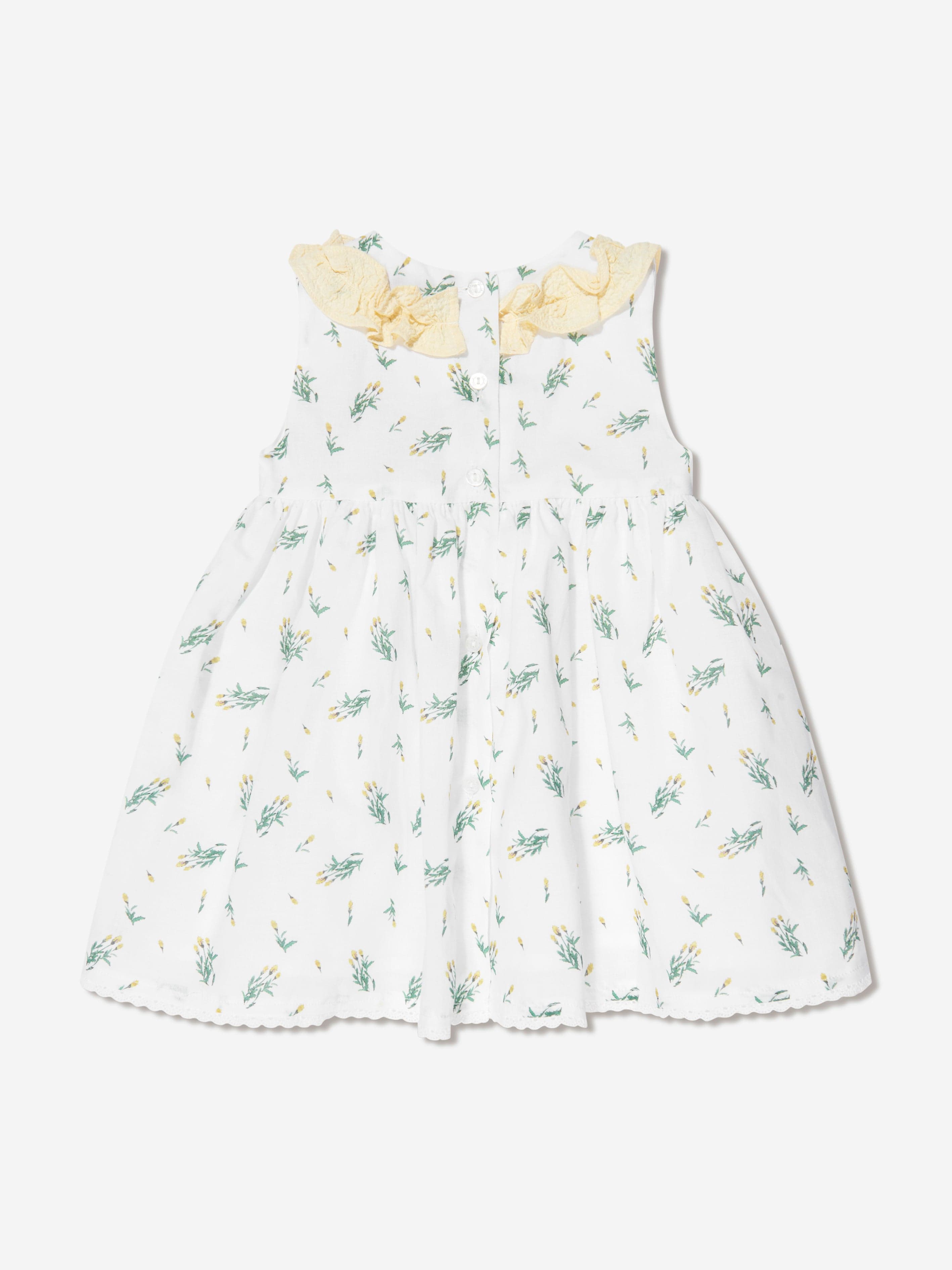 Patachou Baby Girls Sleeveless Dandelion Dress in White