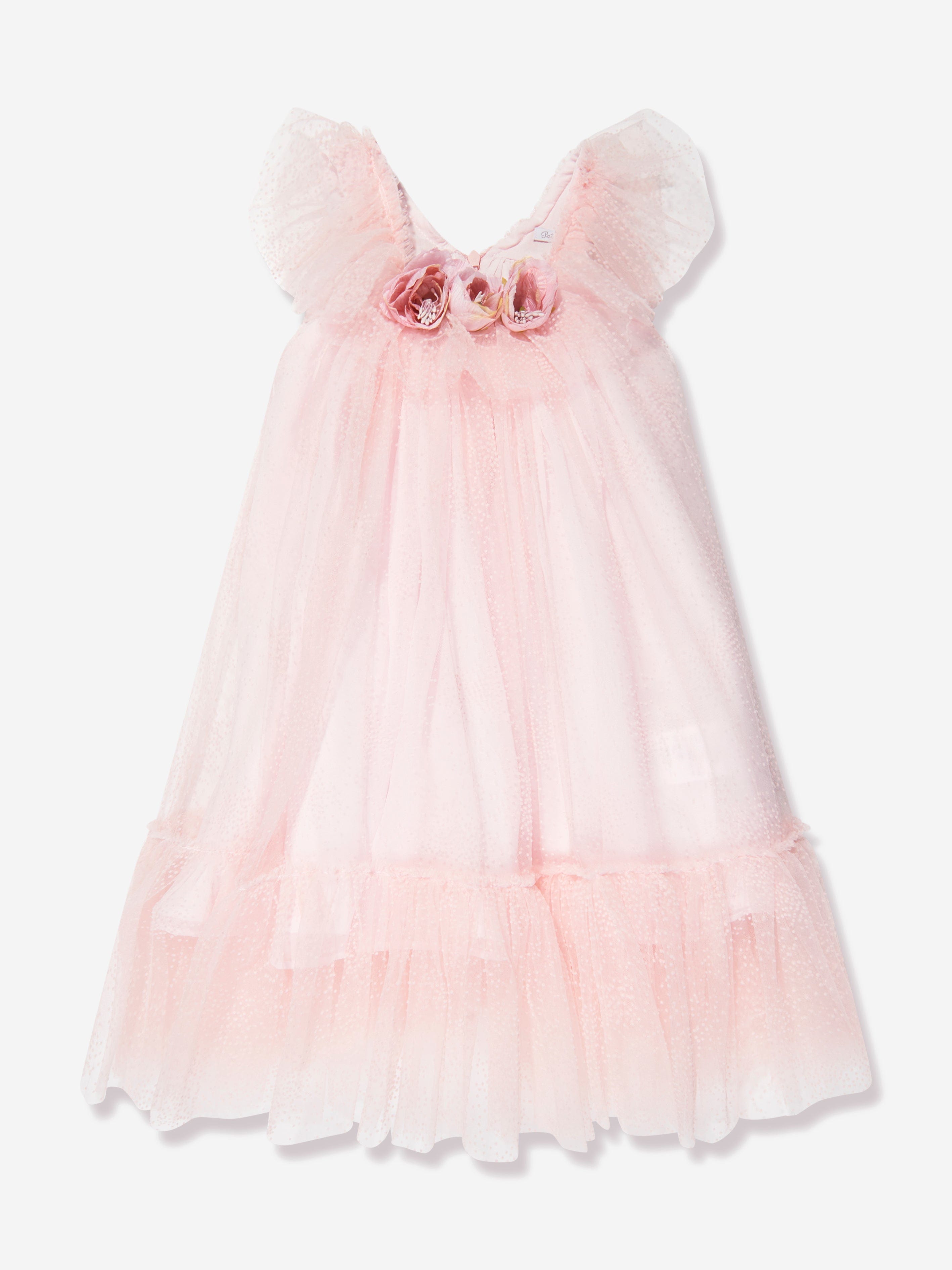 Patachou Girls Tulle Dress in Pink