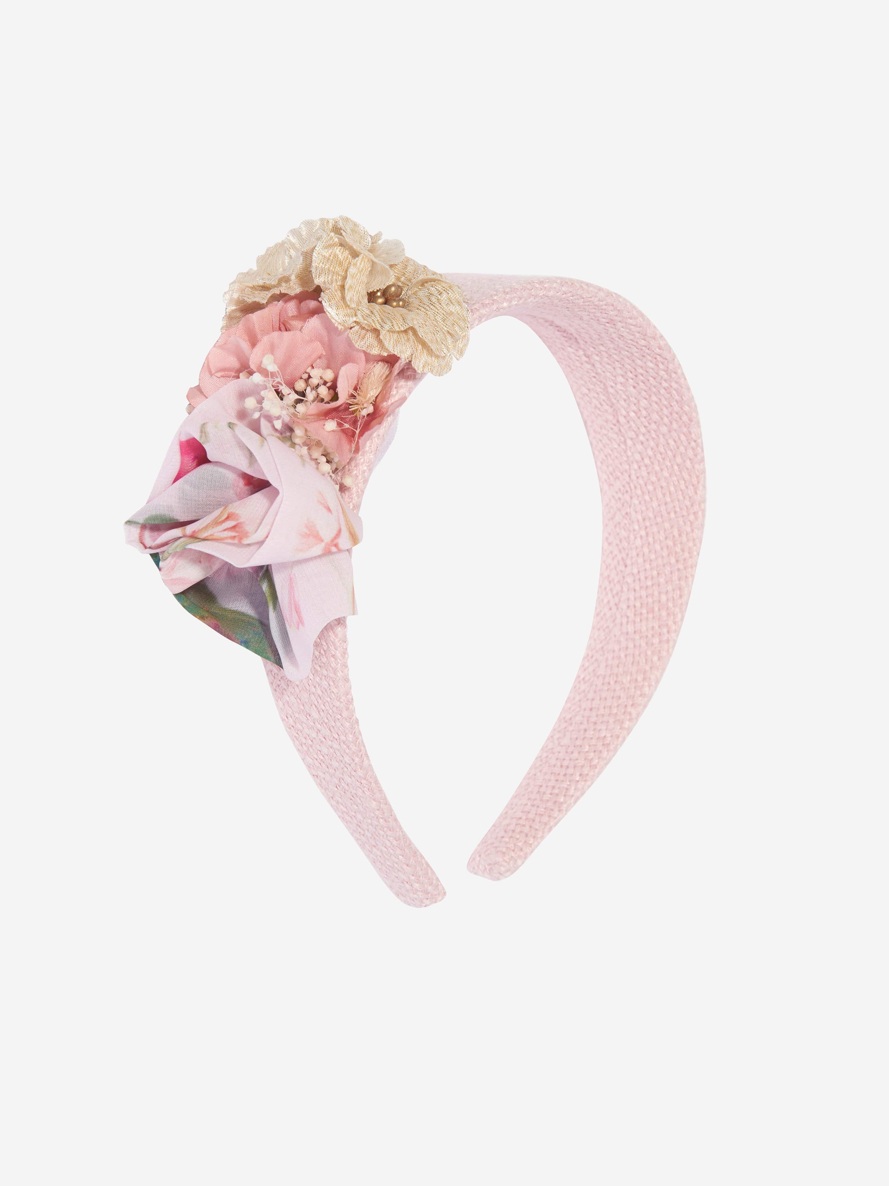 Patachou Girls Flower Headband in Pink