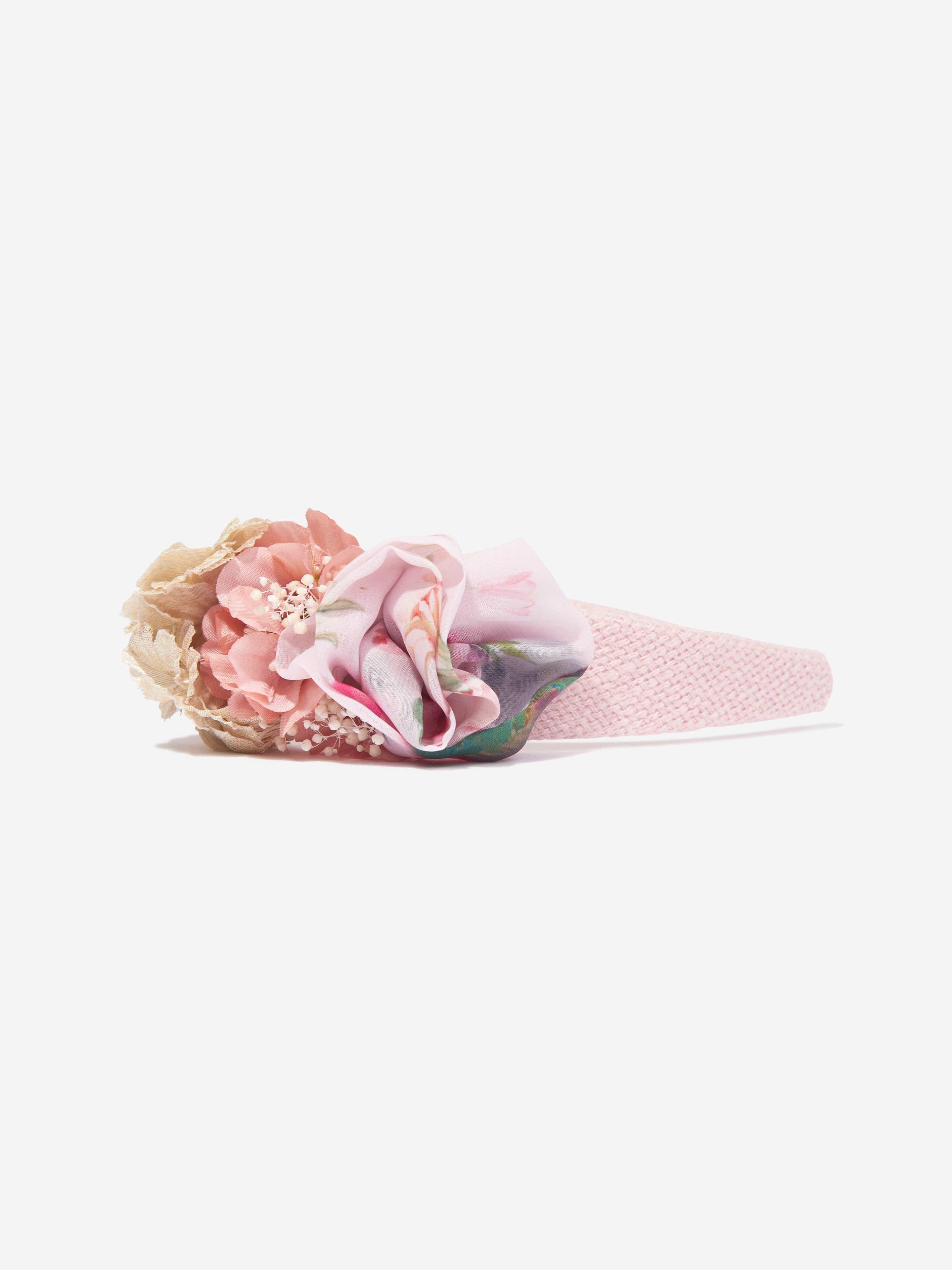 Patachou Girls Flower Headband in Pink