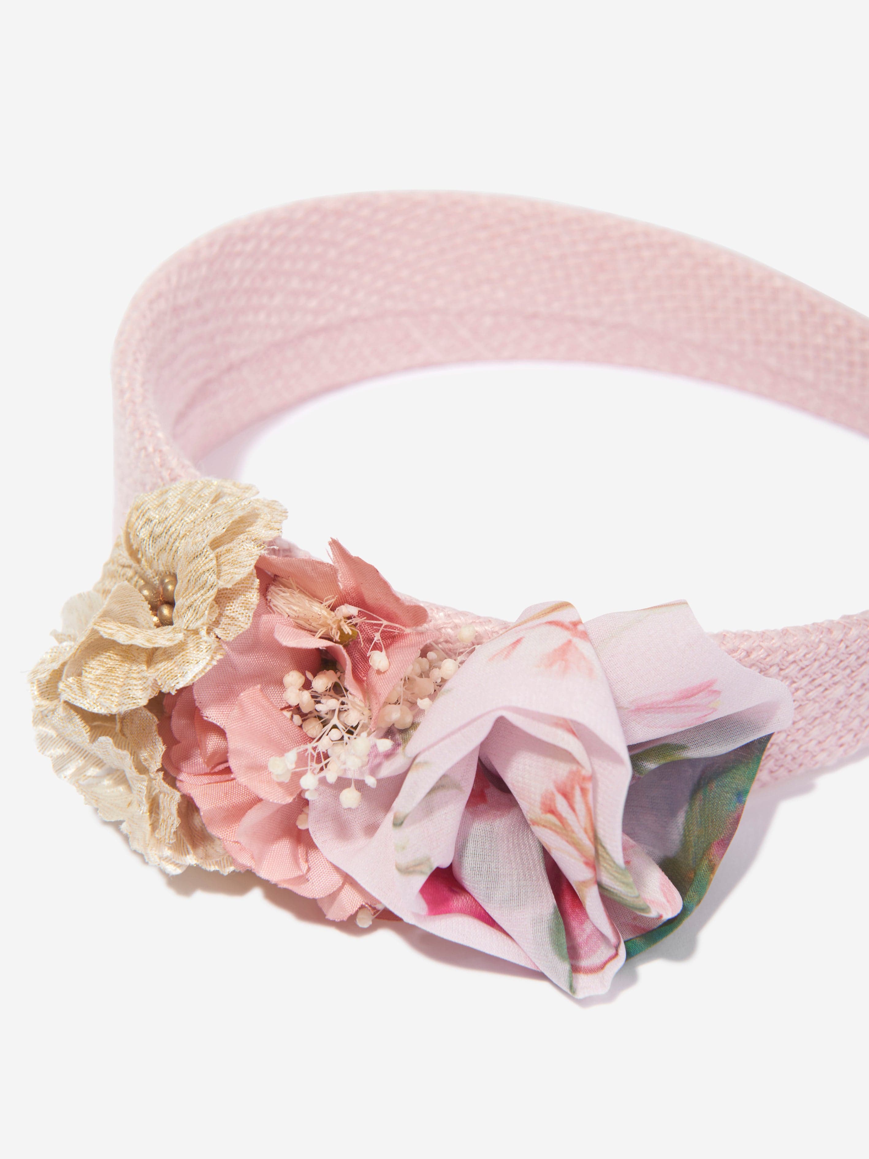 Patachou Girls Flower Headband in Pink