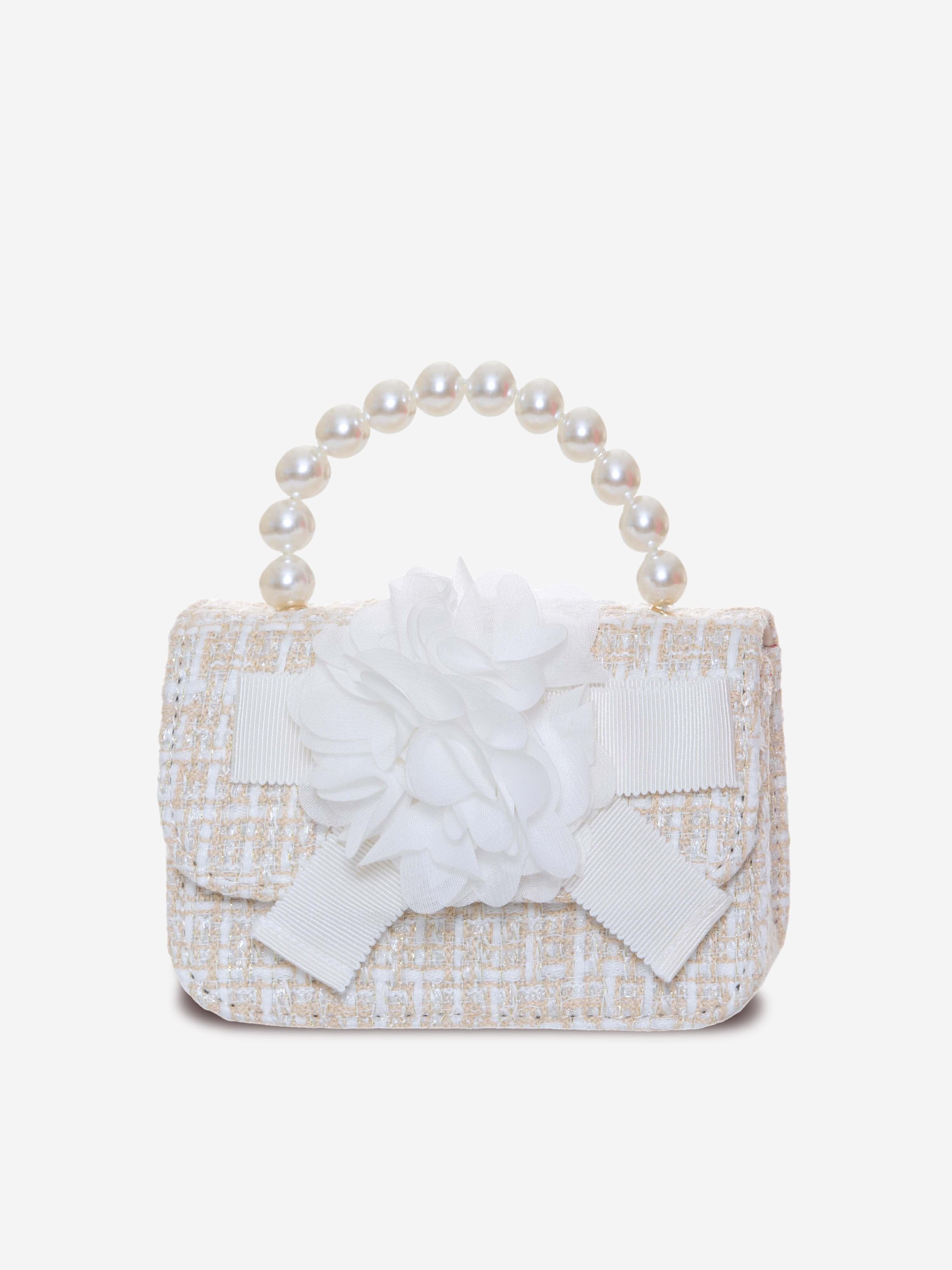 Patachou Girls Bow Handbag in Ivory