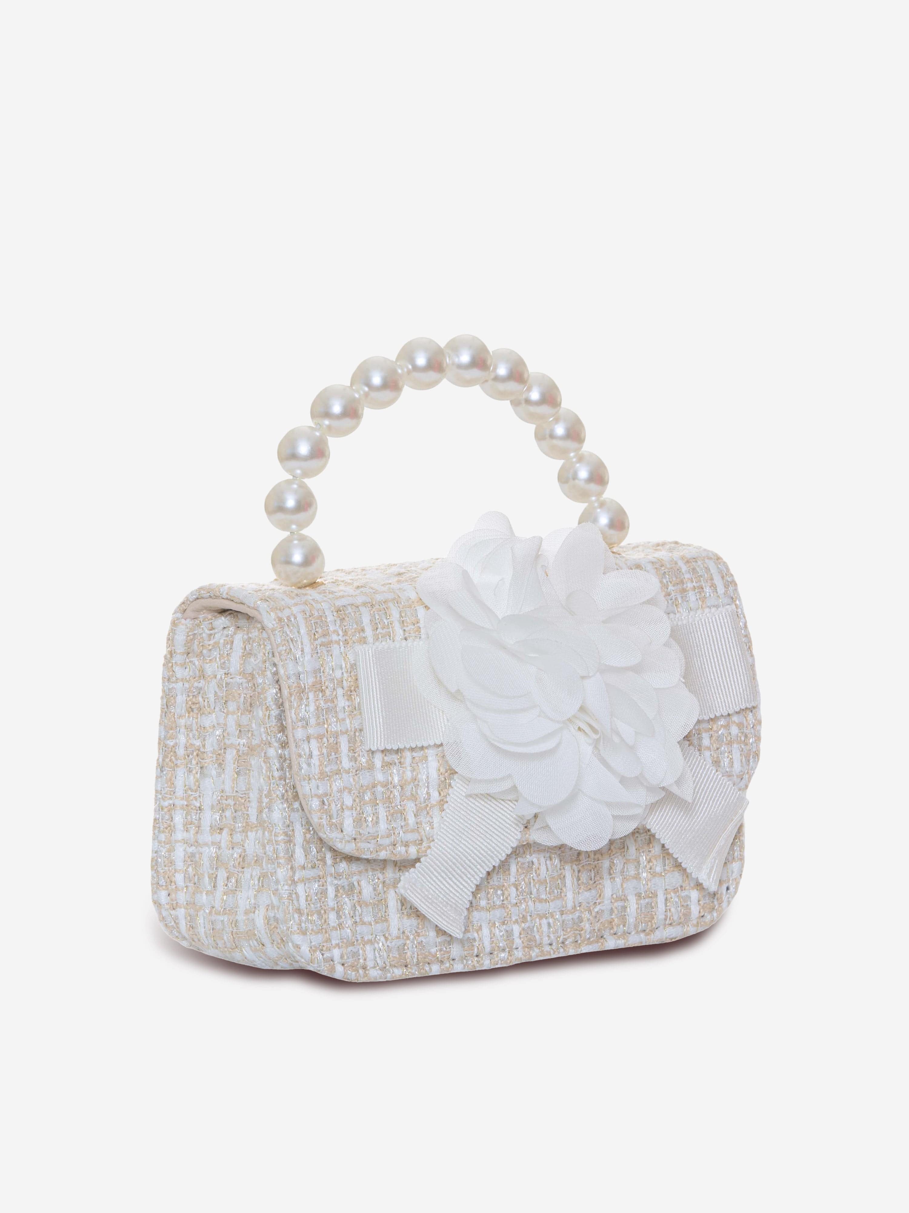 Patachou Girls Bow Handbag in Ivory