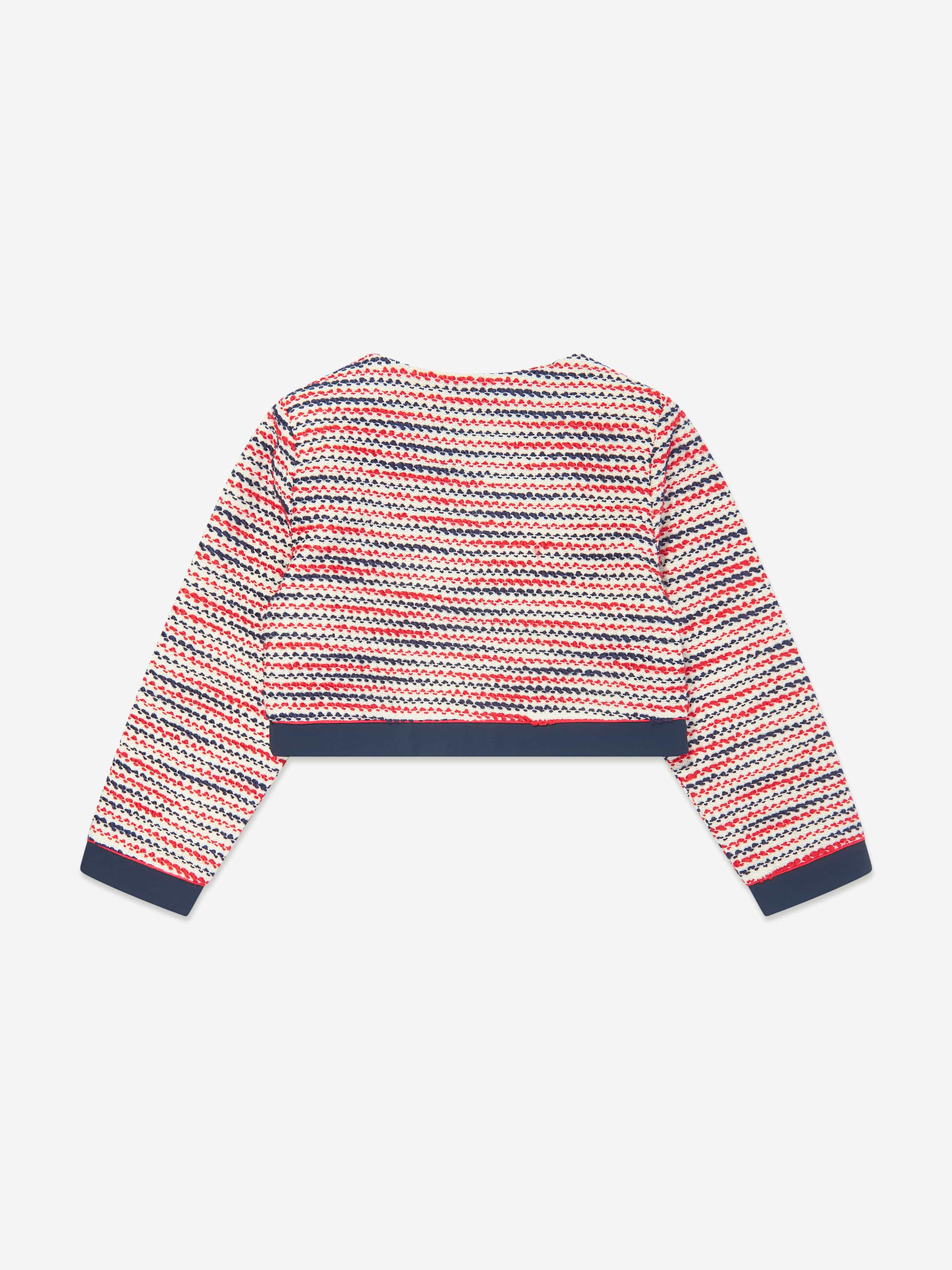 Patachou Girls Yacht Club Cardigan in Multicolour