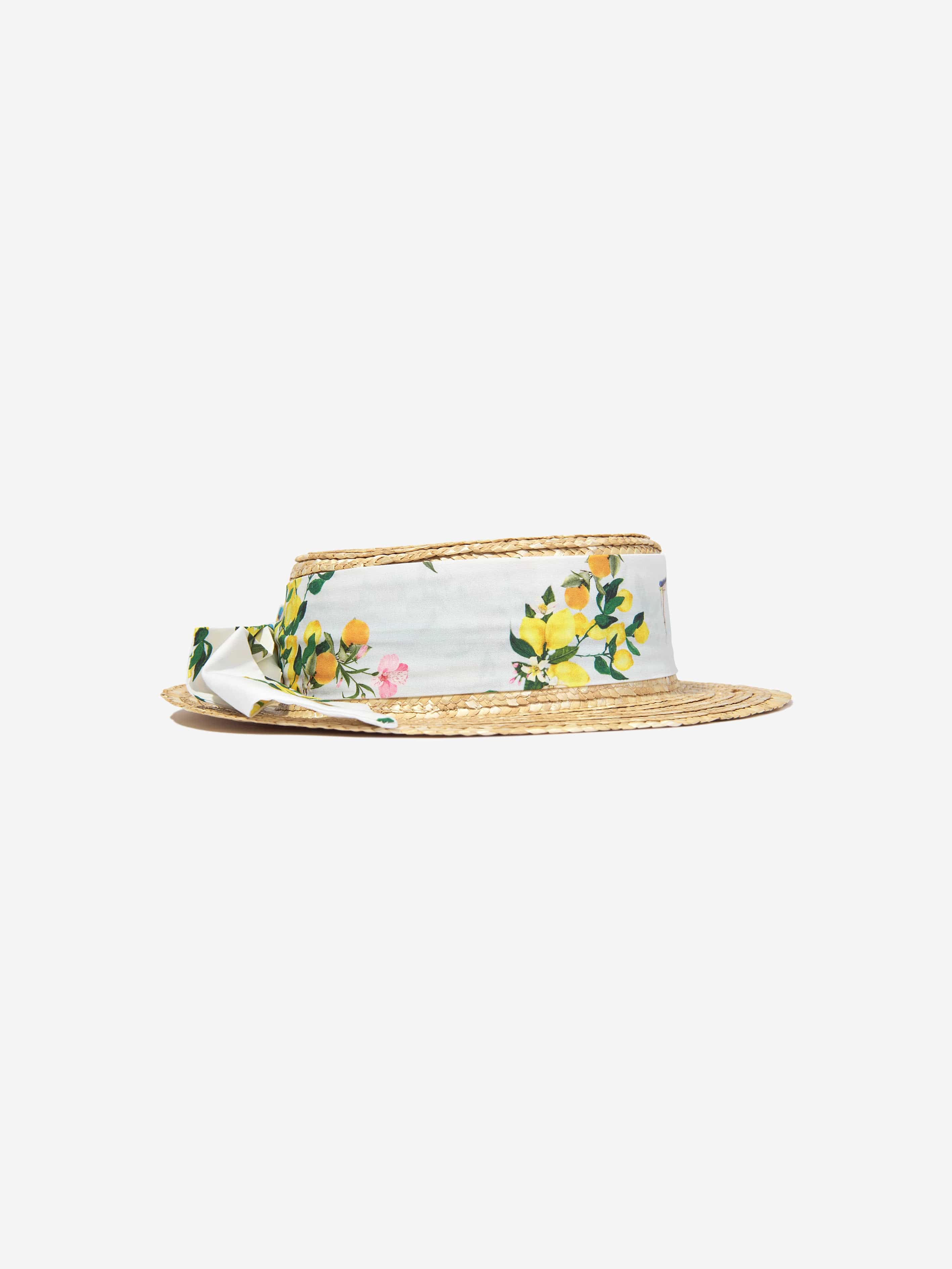 Patachou Girls Beach Club Straw Hat in Multicolour