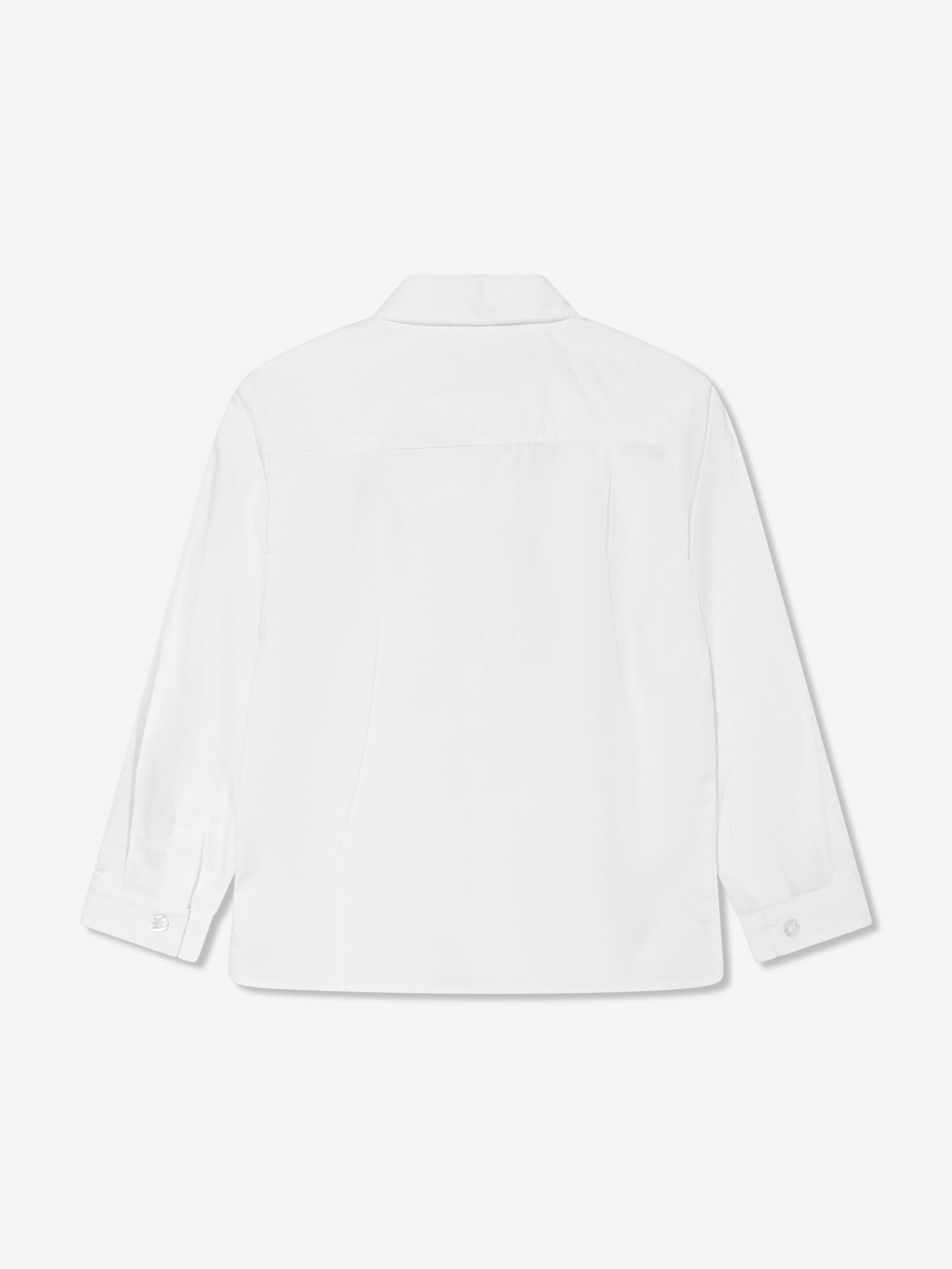 Patachou Boys Shirt With Bow Tie in White