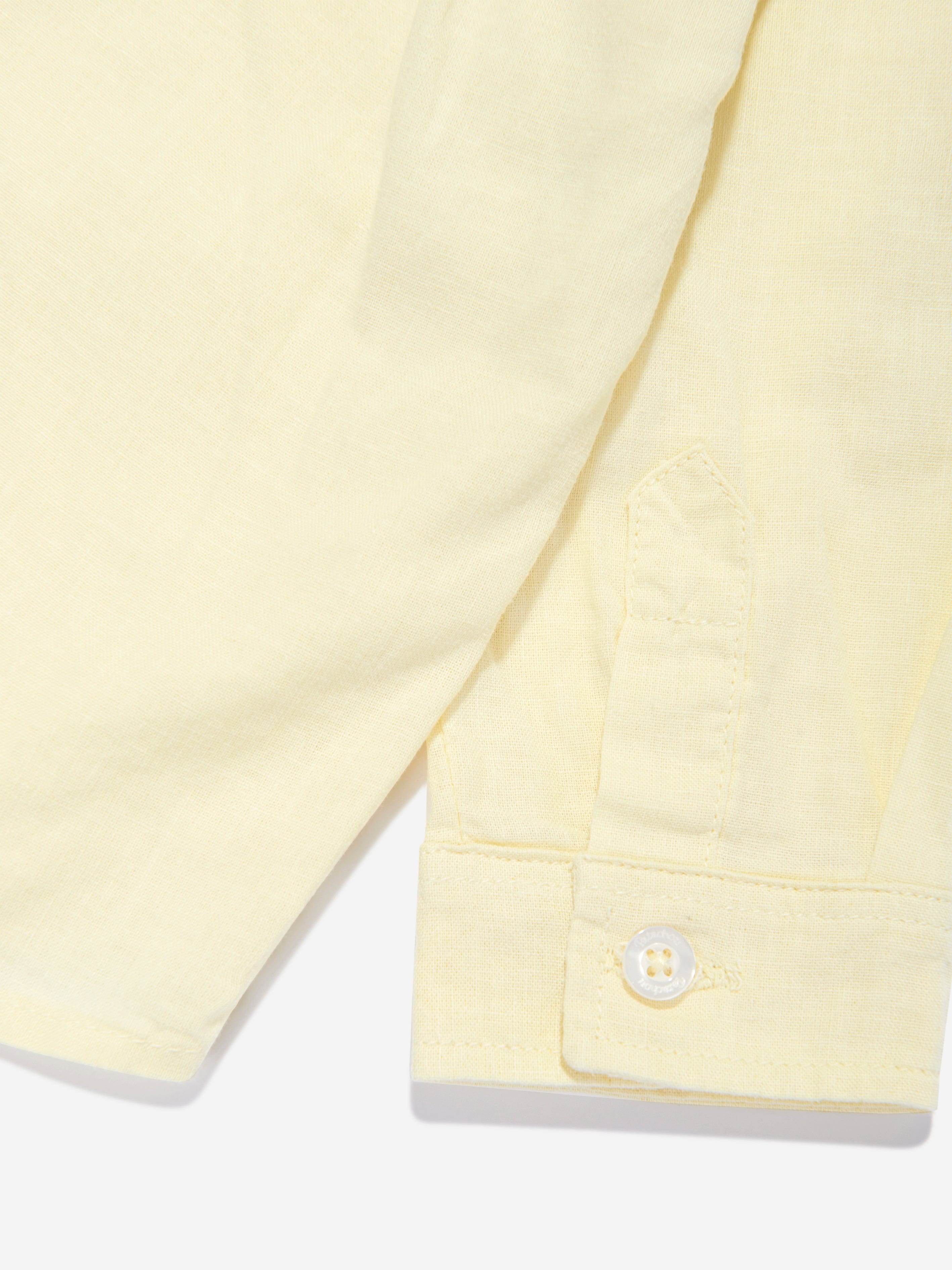 Patachou Boys Linen Shirt in Yellow