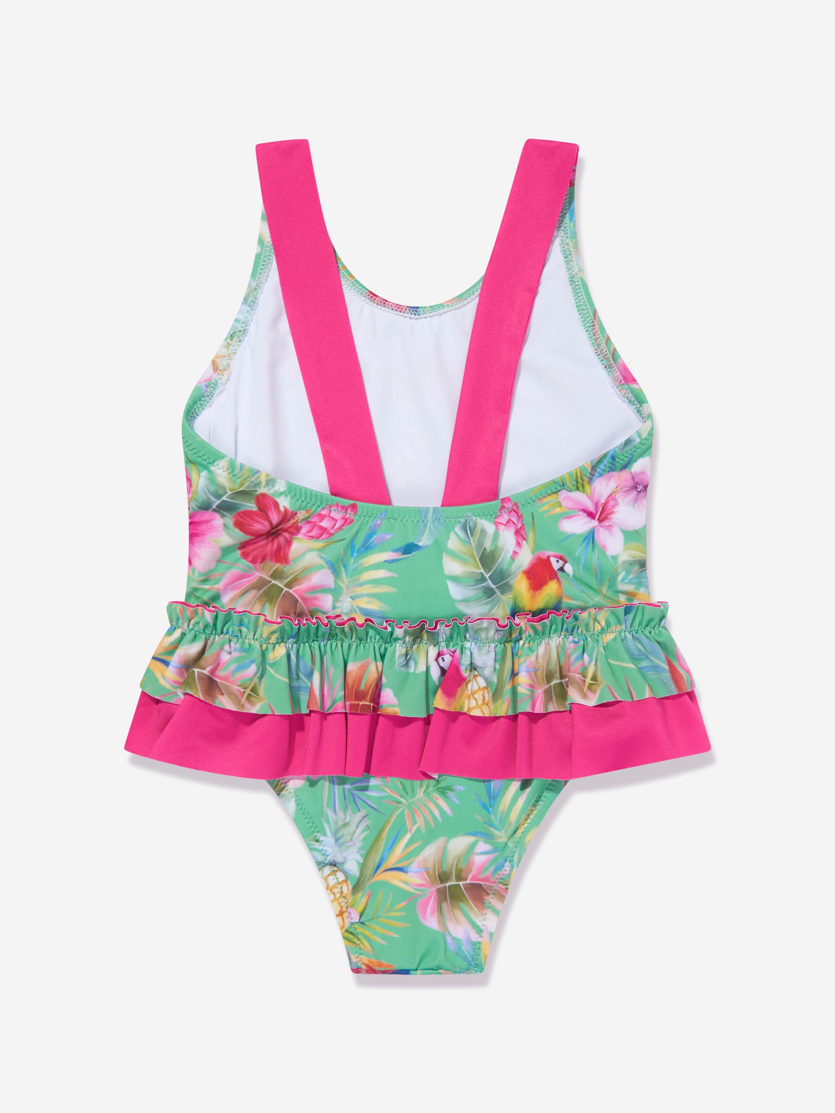 Patachou Girls Tropical Print Swimsuit in Green