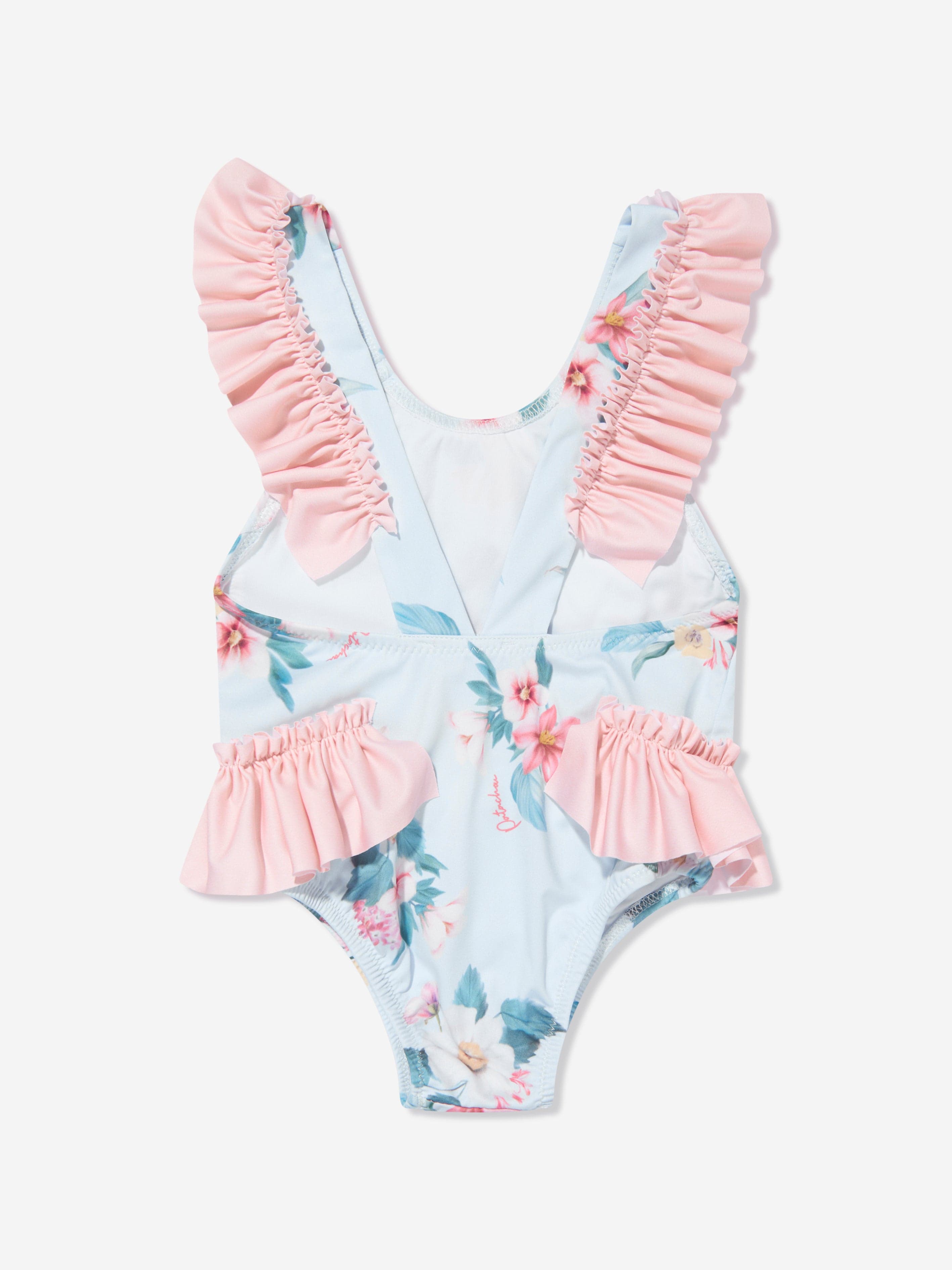 Patachou Girls Floral Print Swimsuit in Multicolour