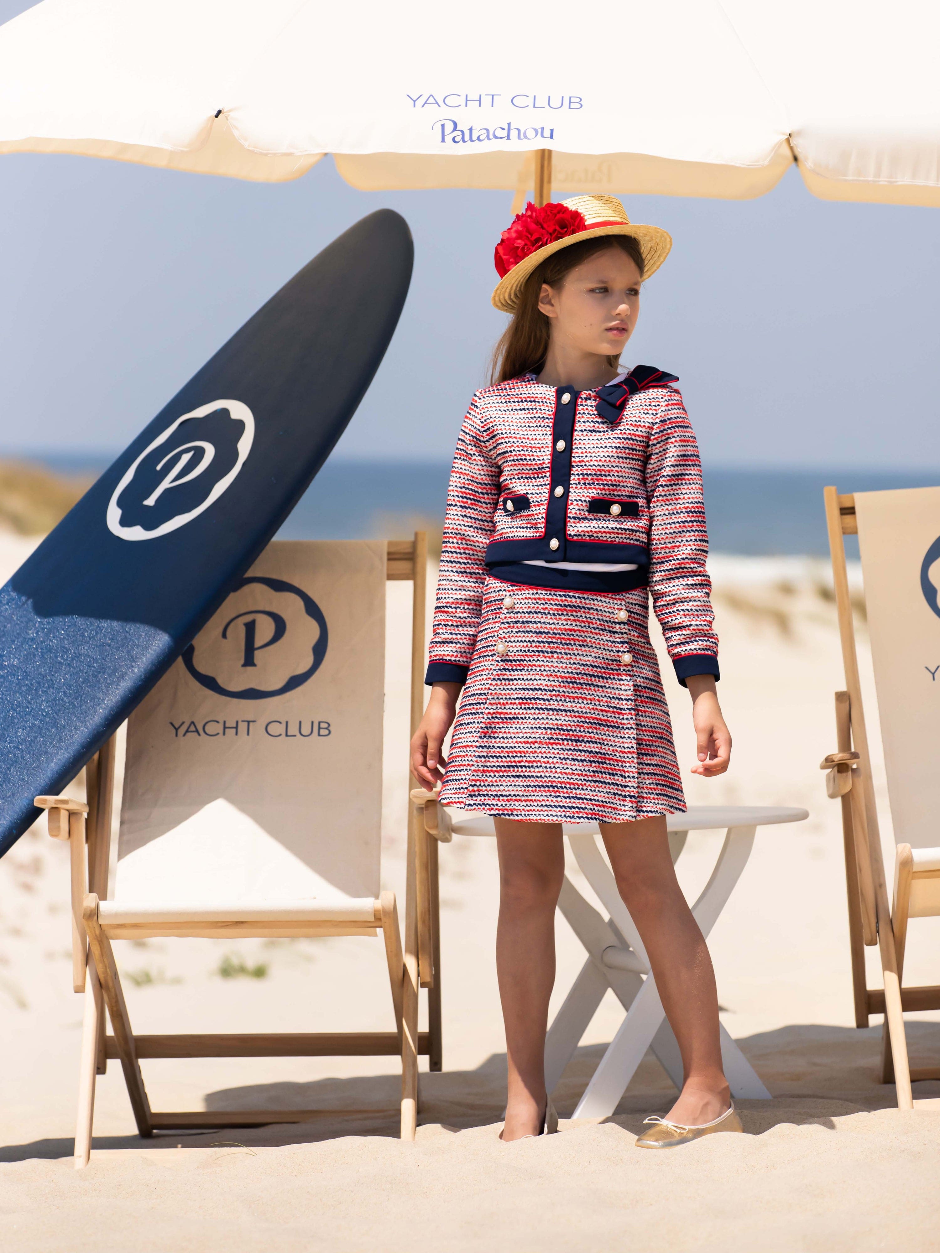 Patachou Girls Yacht Club Skirt in Multicolour