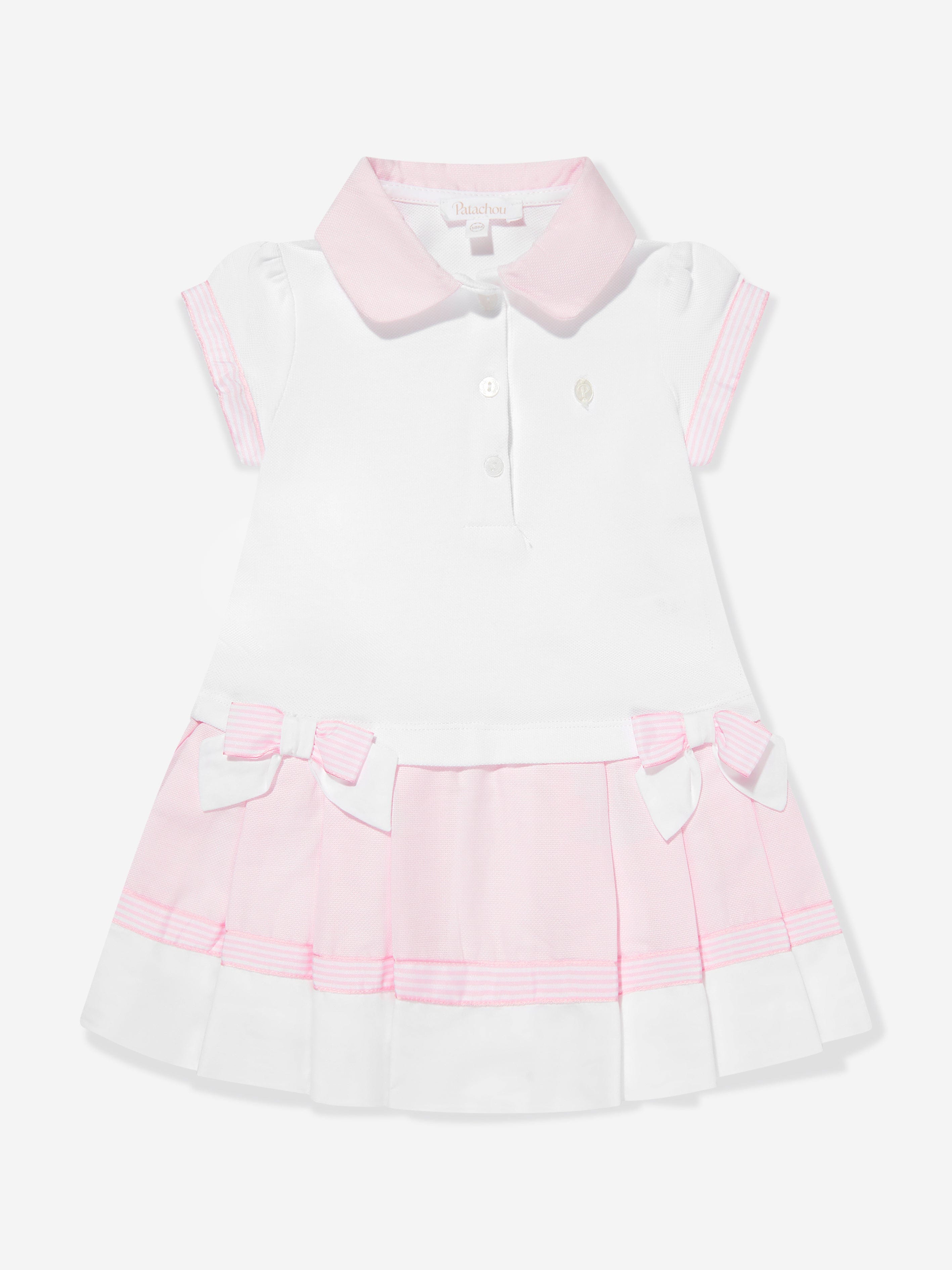 Patachou Girls Polo Dress in Pink