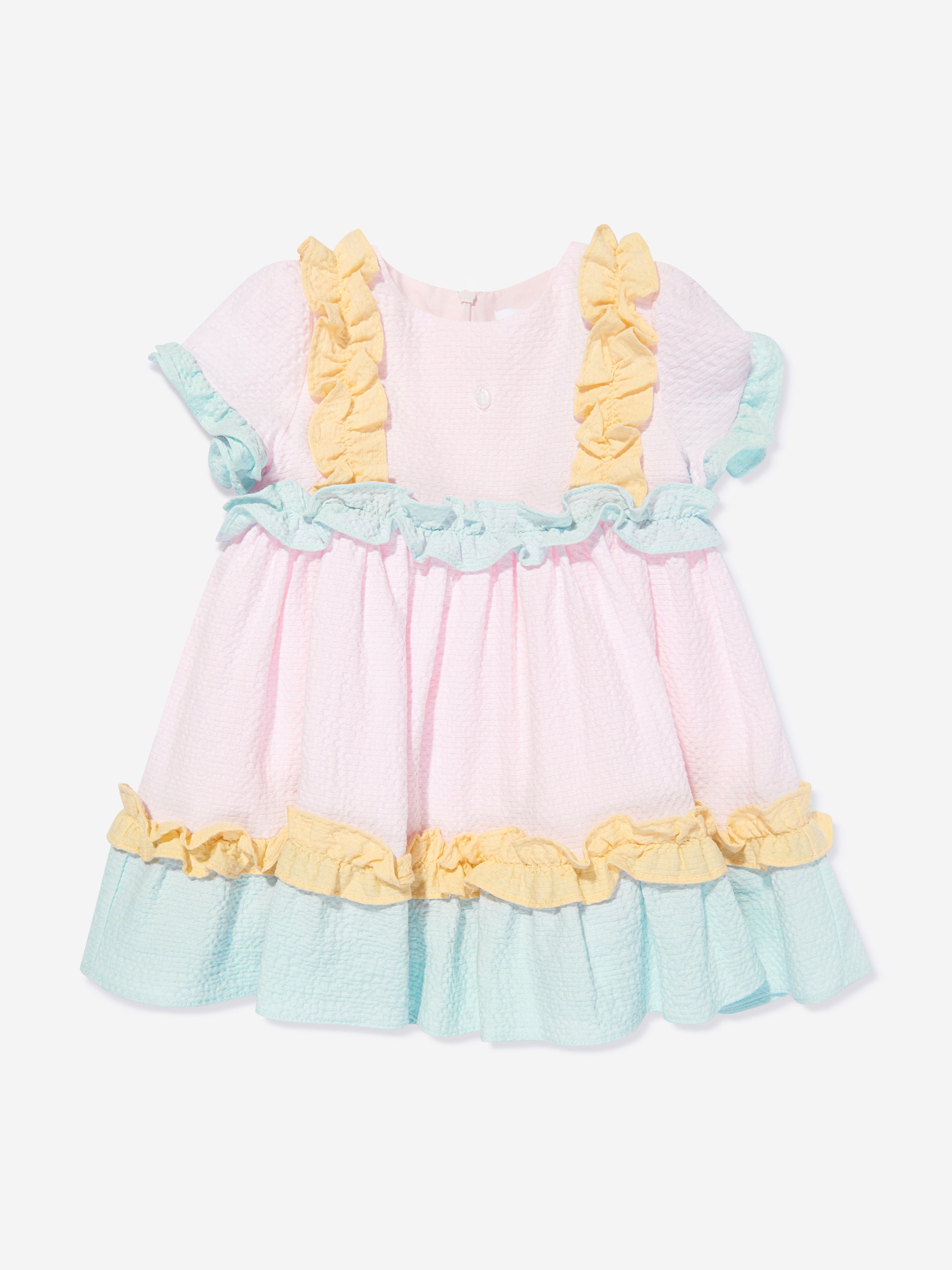 Patachou Girls Frilly Dress in Multicolour