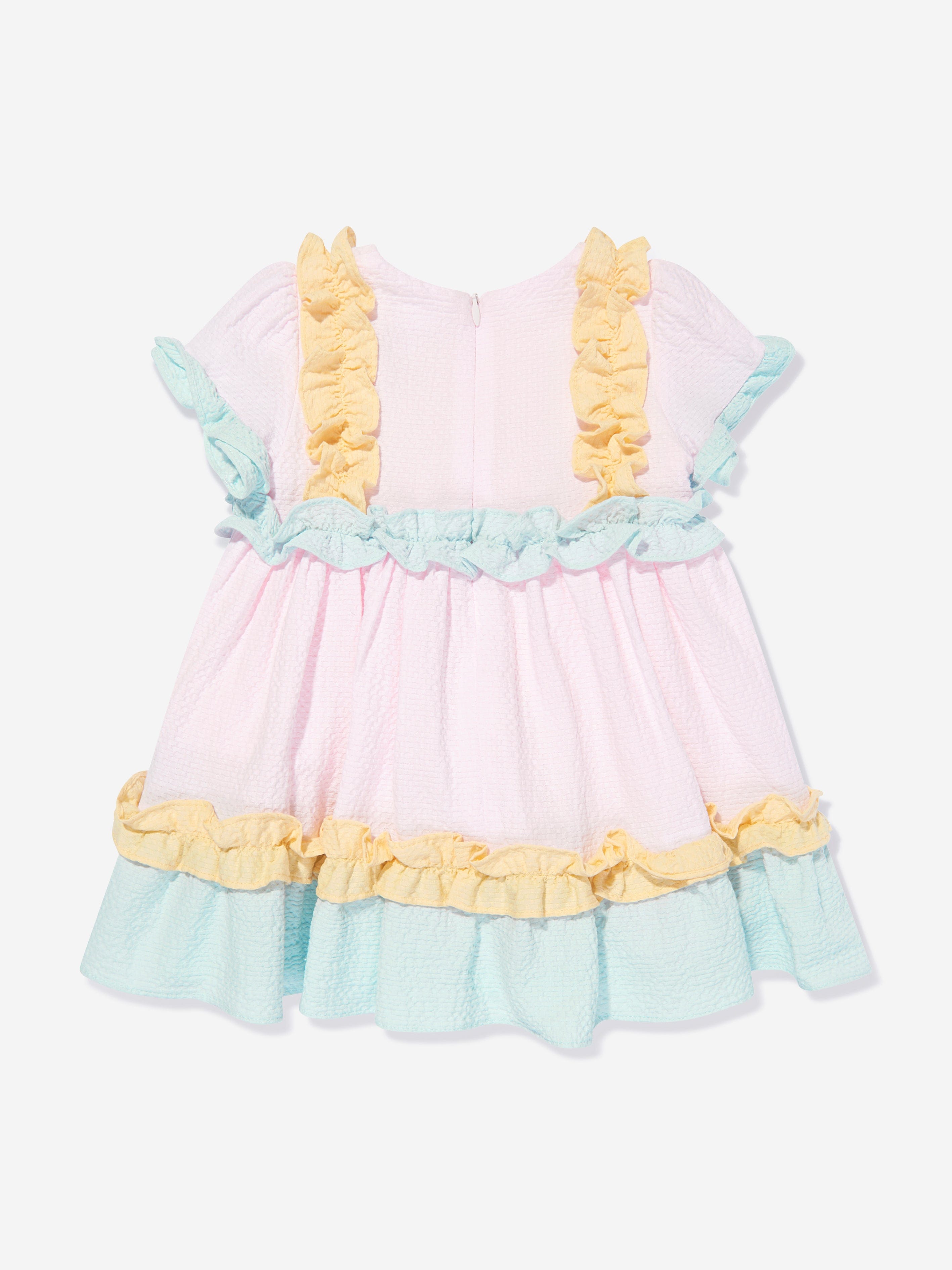 Patachou Girls Frilly Dress in Multicolour