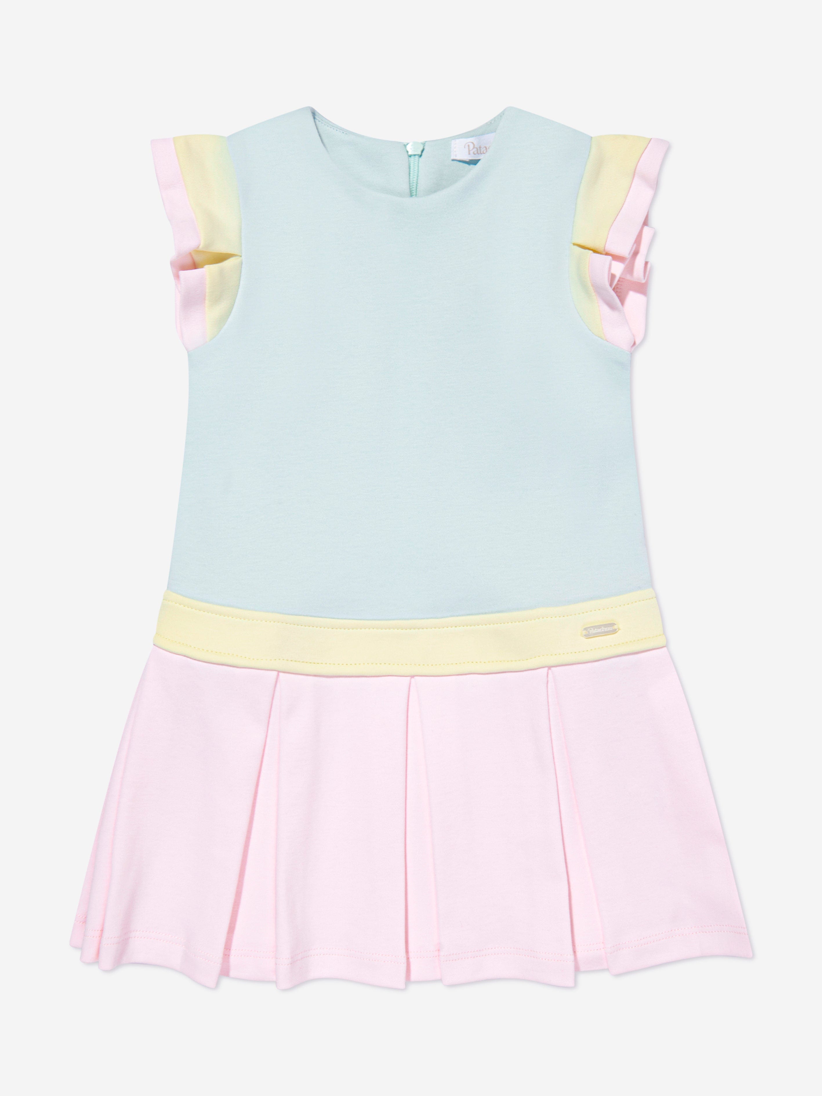 Patachou Girls Colourblock Dress in Multicolour