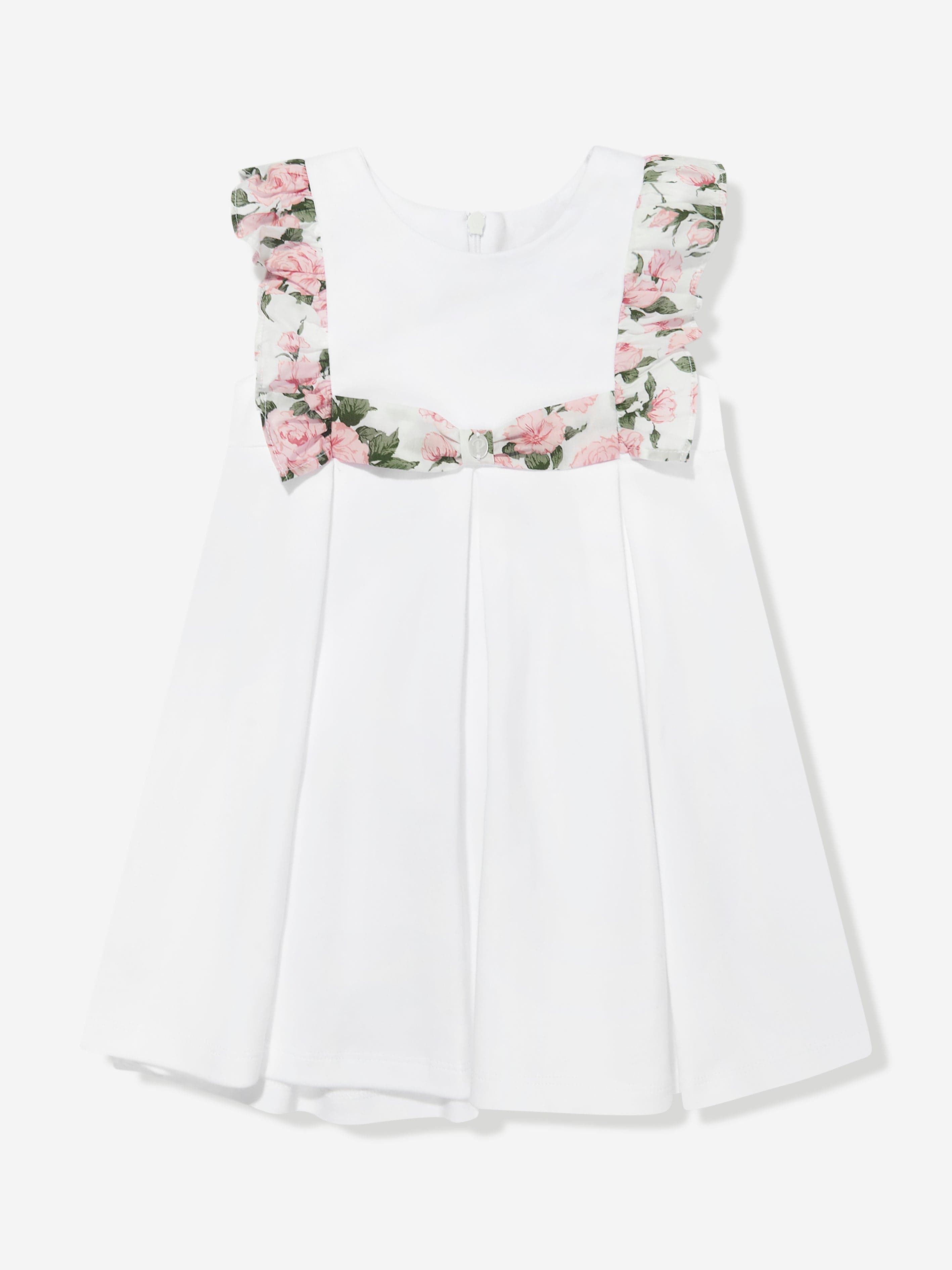 Patachou Girls Floral Liberty Dress in White