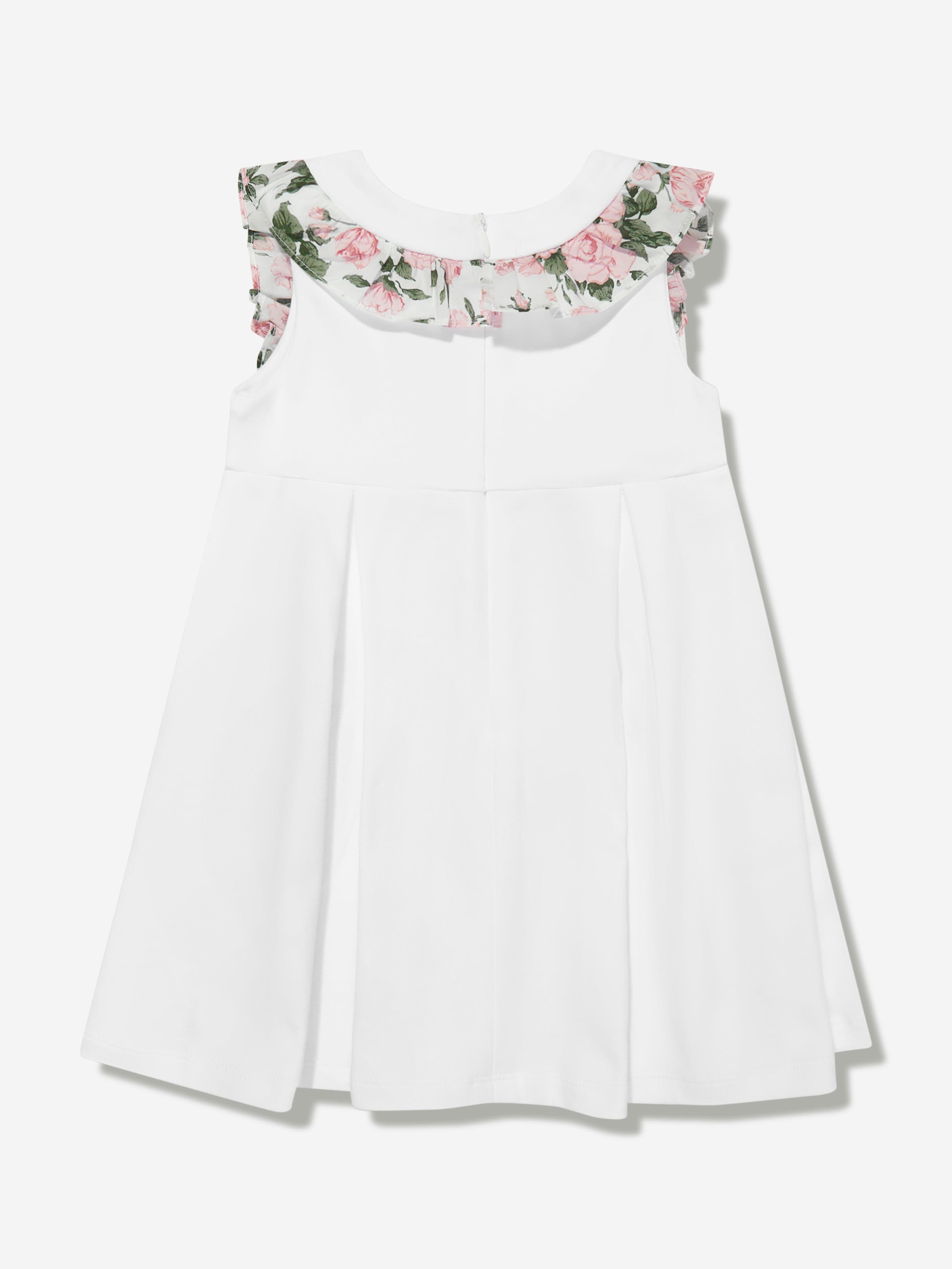 Patachou Girls Floral Liberty Dress in White