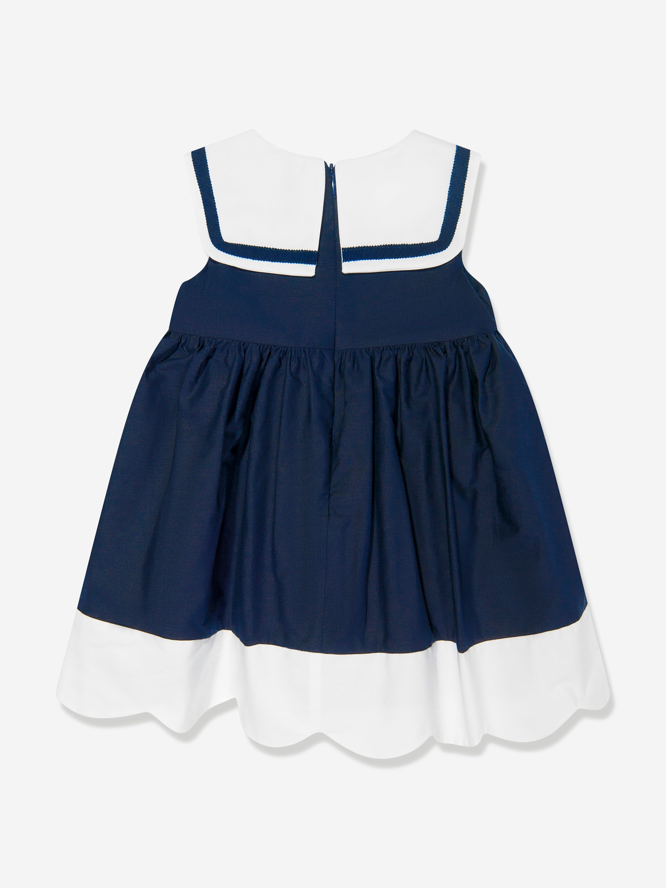 Patachou Girls Sleeveless Sailor Dress in Navy