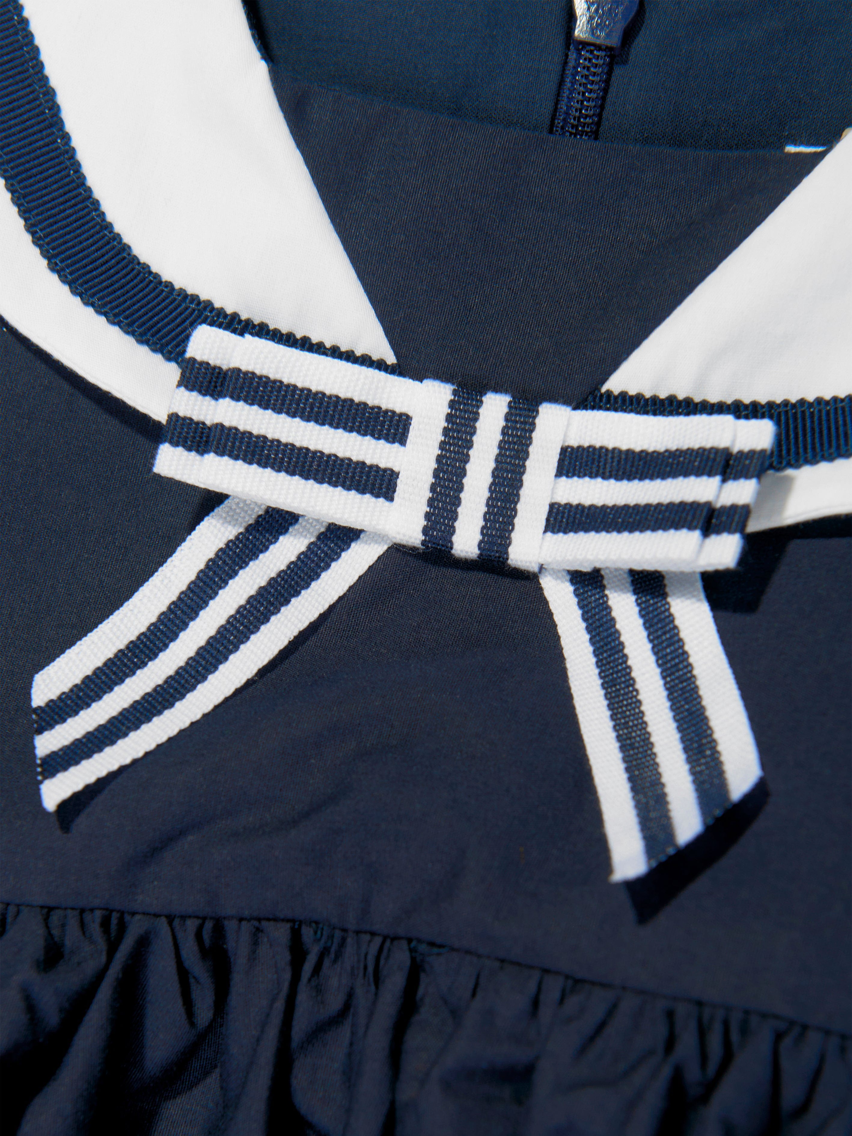 Patachou Girls Sleeveless Sailor Dress in Navy