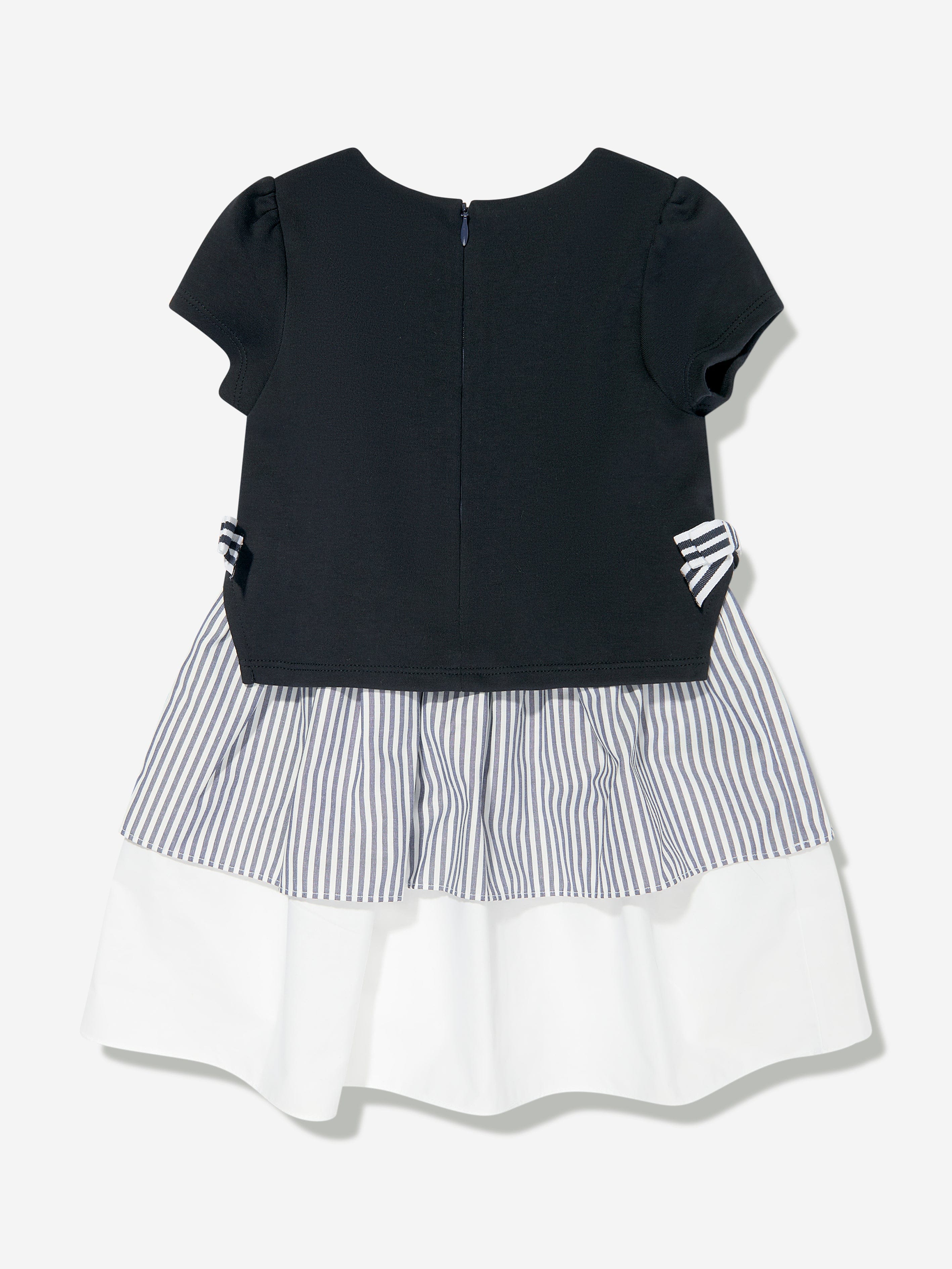 Patachou Girls Cruise Bow Dress in Navy