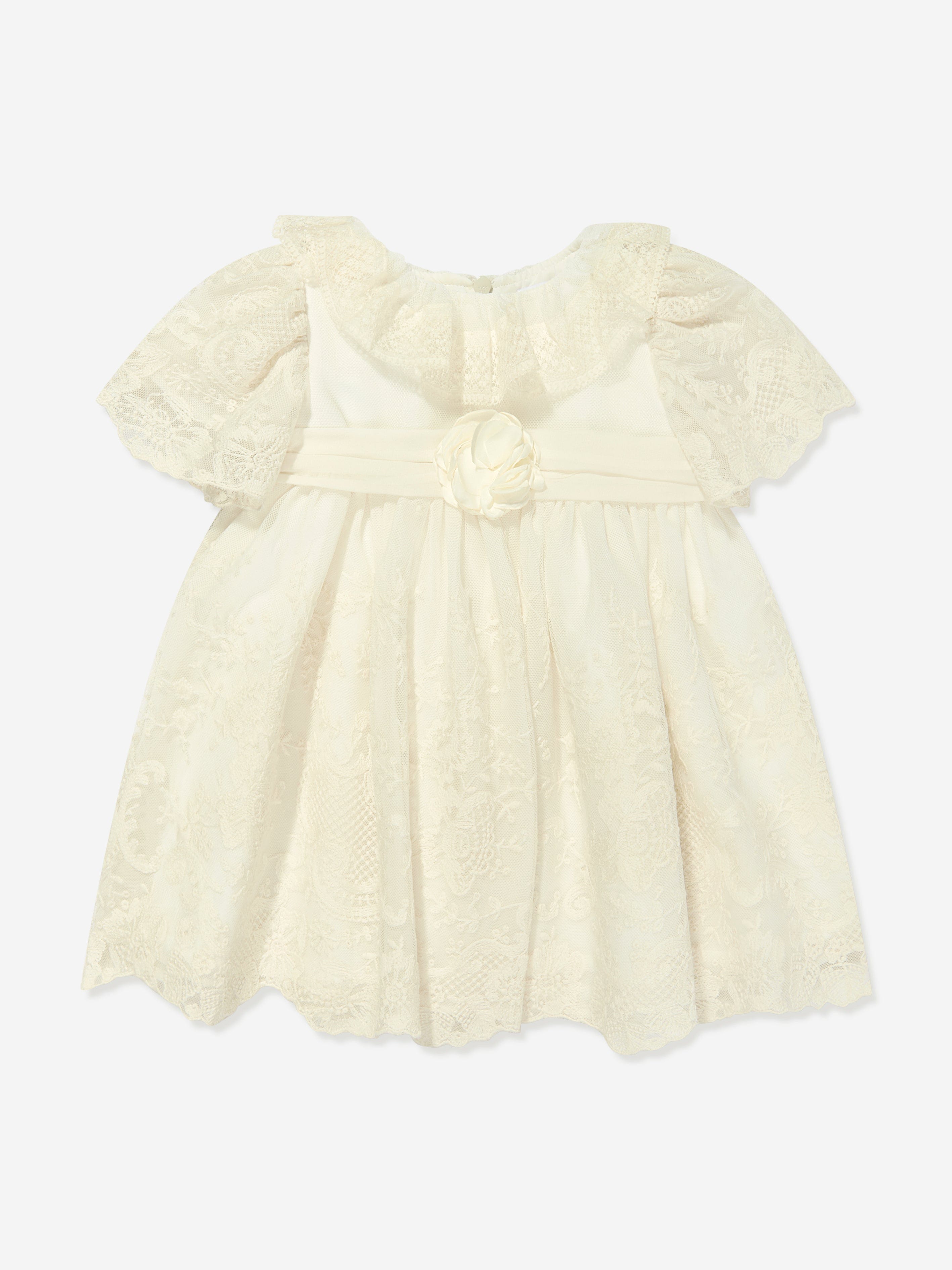 Patachou Girls Embroidered Occasion Dress in Ivory