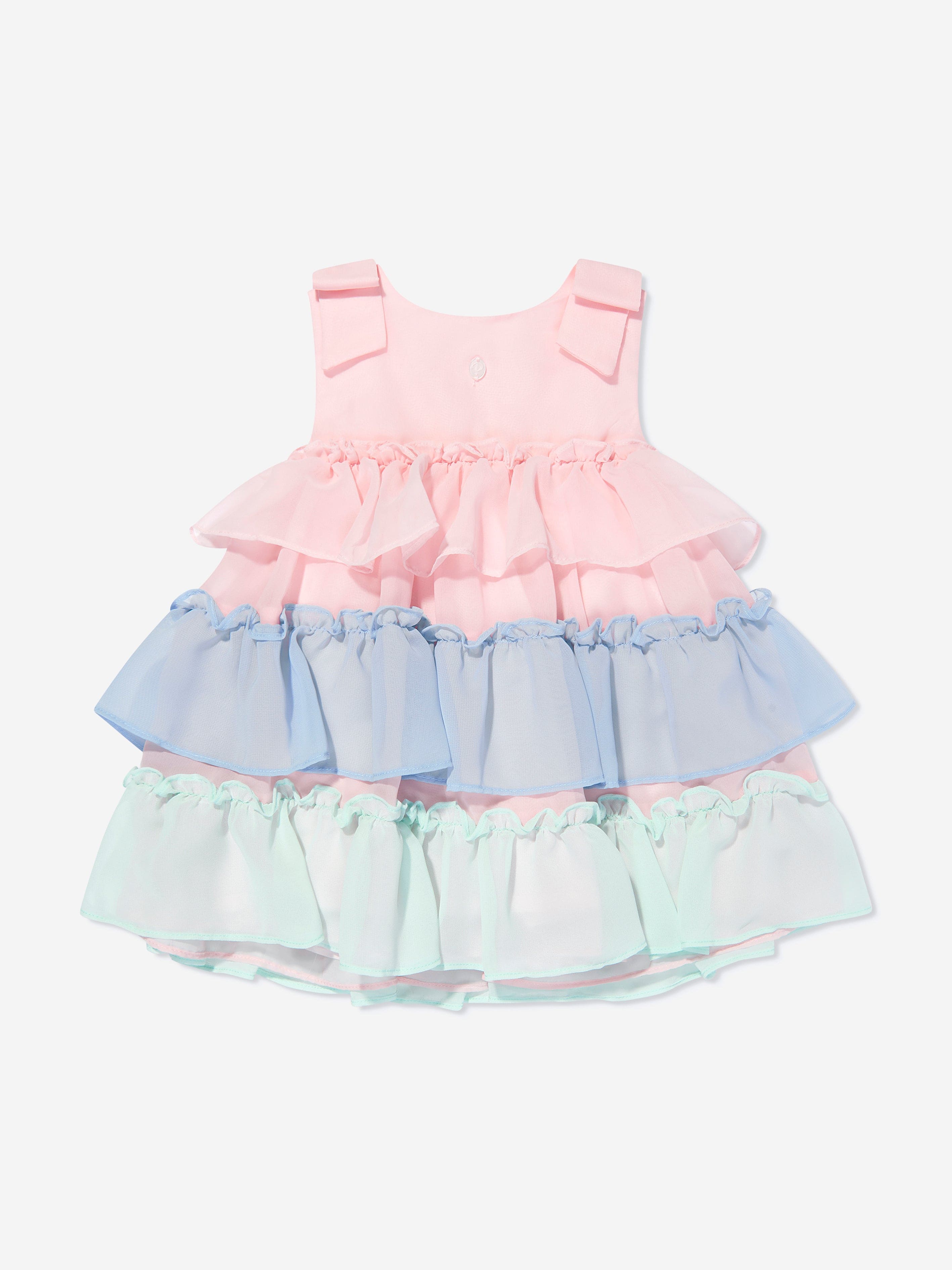 Patachou Girls Ruffled Occasion Dress in Multicolour