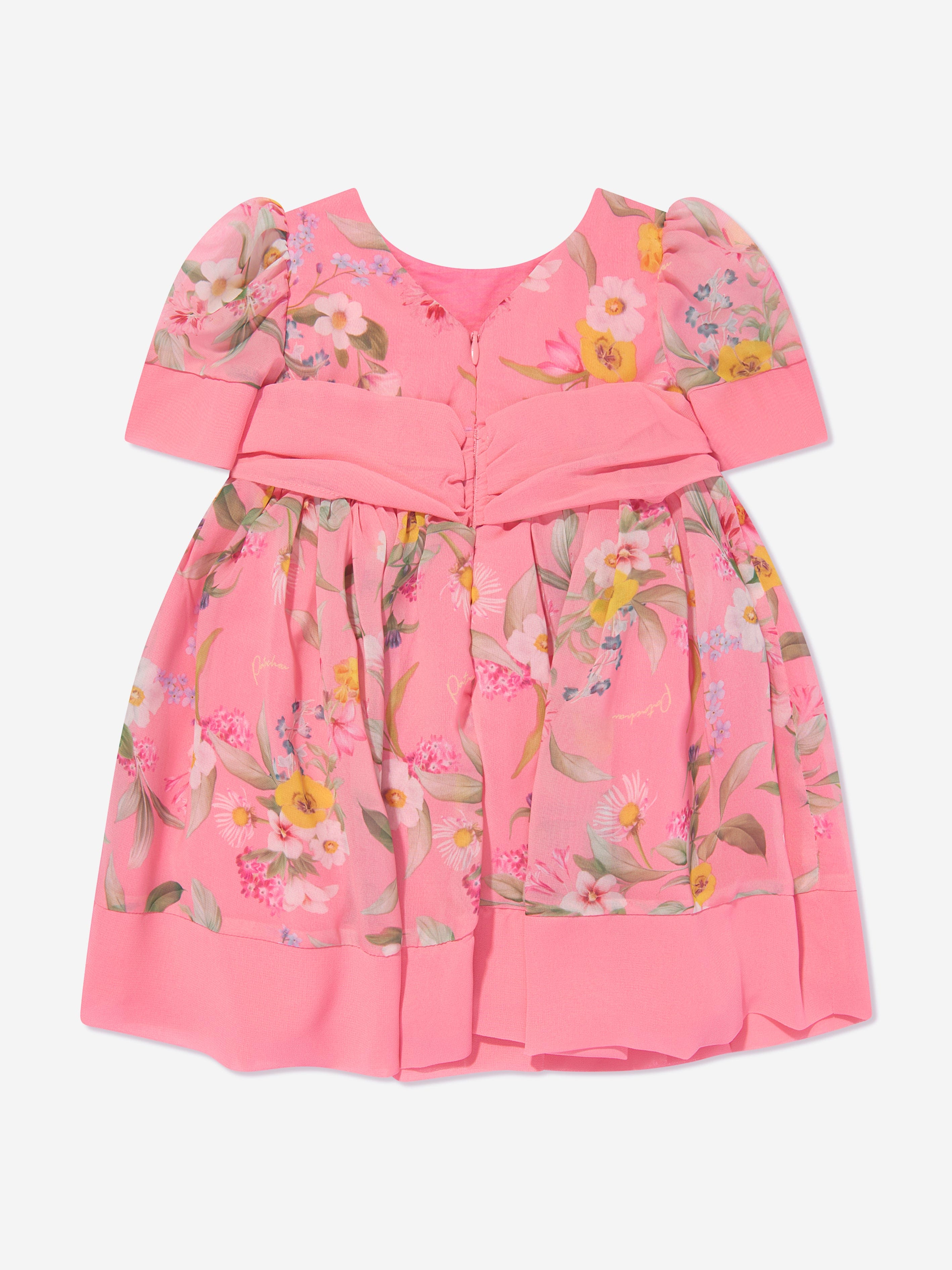 Patachou Girls Floral Occasion Dress in Pink